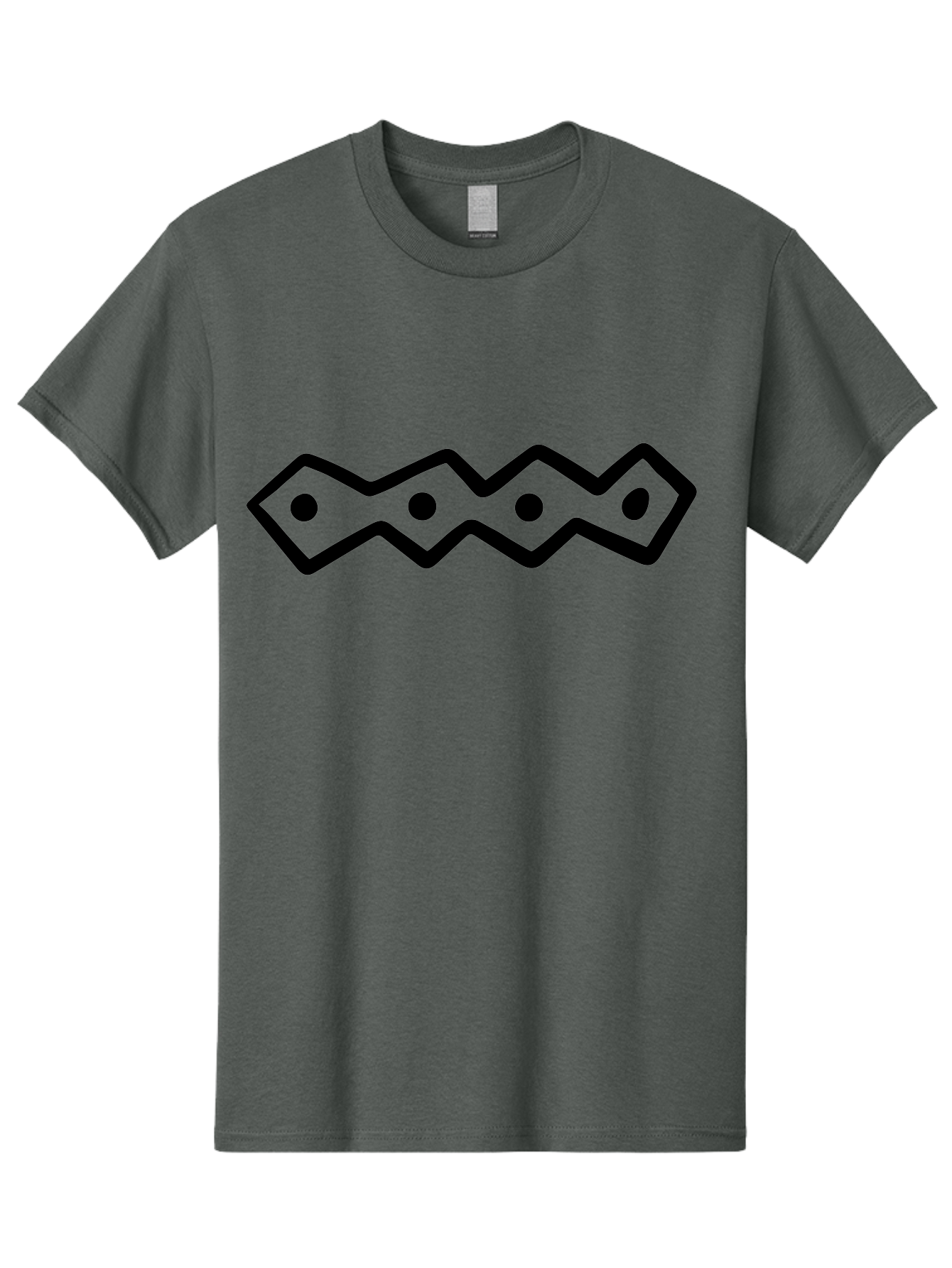 Zig-Zag-With-Dots Men'S Graphic Tee, 100% Cotton, Comfortable Casual Summer Wear, Machine Washable, Stylized Path, Wavy Line, Geometric Pattern, Minimalist Design, Simple Shapes, Abstract Art, Modern Graphic -  Aaa511
