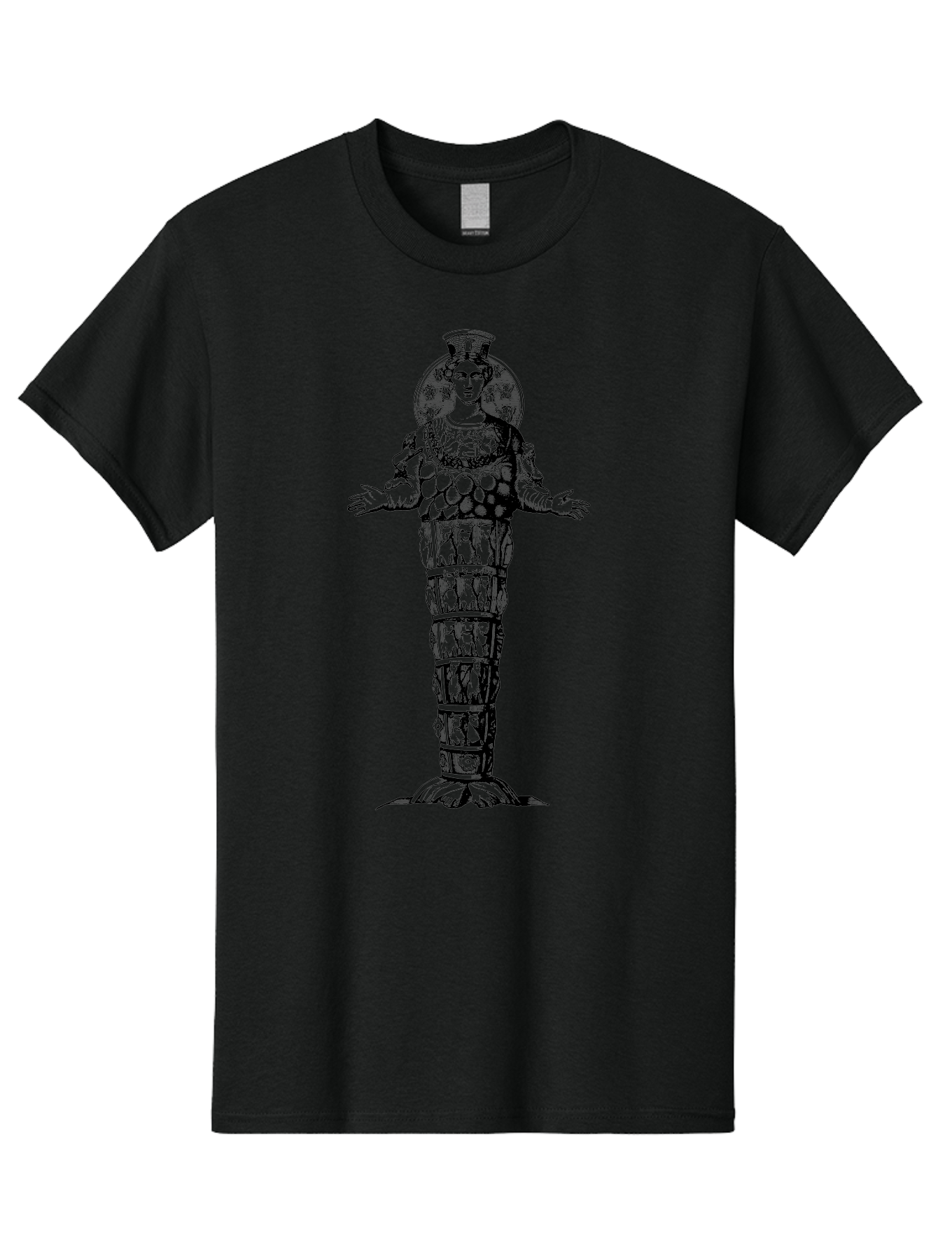 Artemis-Of-Ephesus Men'S Graphic Tee, 100% Cotton, Comfortable Casual Summer Wear, Machine Washable, Ancient Greek Goddess, Ephesian Artemis, Fertility Symbol, Multiple Breasts, Ornate Headdress, Mystical Aura, Historical Artifact, -  Aaa516