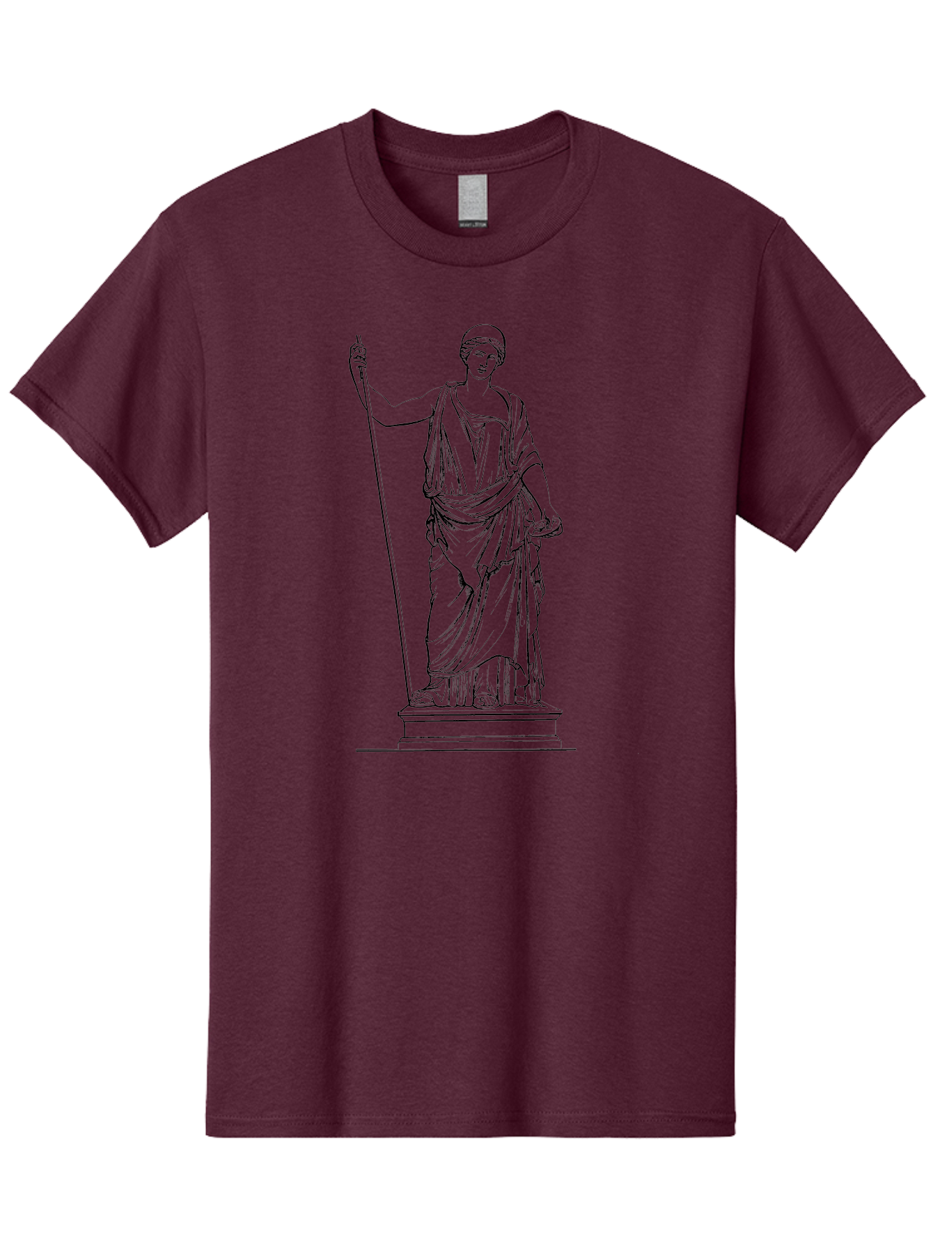 Athena Men'S Graphic Tee, 100% Cotton, Comfortable Casual Summer Wear, Machine Washable, Ancient Greek Goddess, Pallas Athena, Mythological Figure, Classical Art, Greek Mythology, Historical Illustration, Traditional Art, Warrior Goddess, -  Aaa518