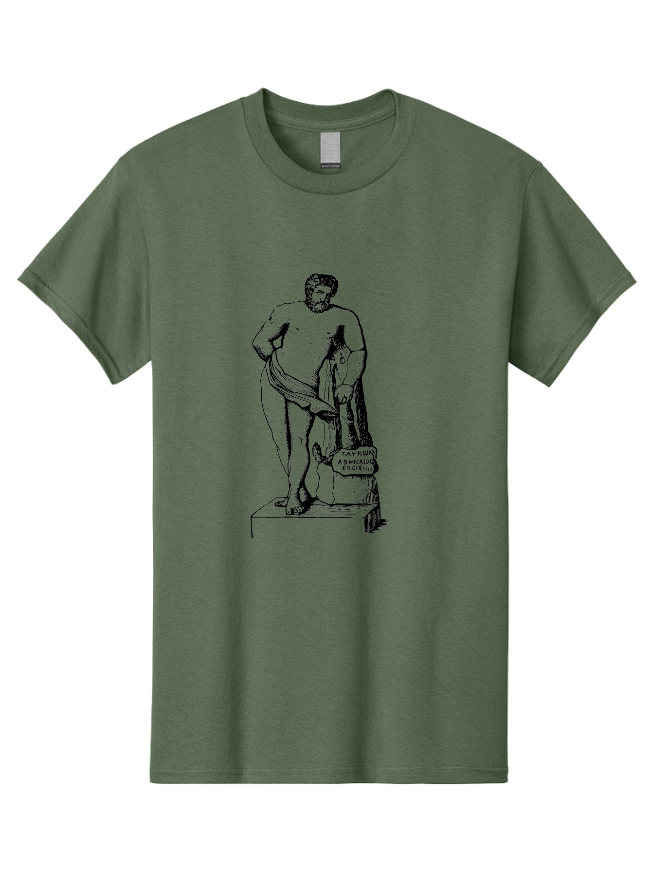 Diogenes Men'S Graphic Tee, 100% Cotton, Comfortable Casual Summer Wear, Machine Washable, Classical Statue, Ancient Greek Art, Marble Sculpture, Nude Male Figure, Patre Et Matre, Historical Landmark, Cultural Heritage, -  Aaa530