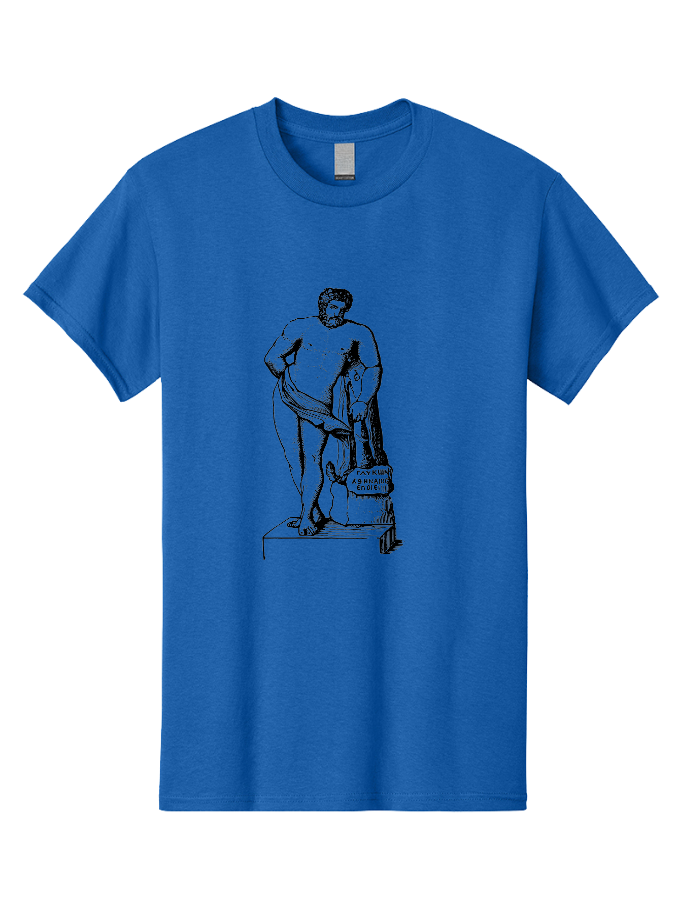 Diogenes Men'S Graphic Tee, 100% Cotton, Comfortable Casual Summer Wear, Machine Washable, Classical Statue, Ancient Greek Art, Marble Sculpture, Nude Male Figure, Patre Et Matre, Historical Landmark, Cultural Heritage, -  Aaa530