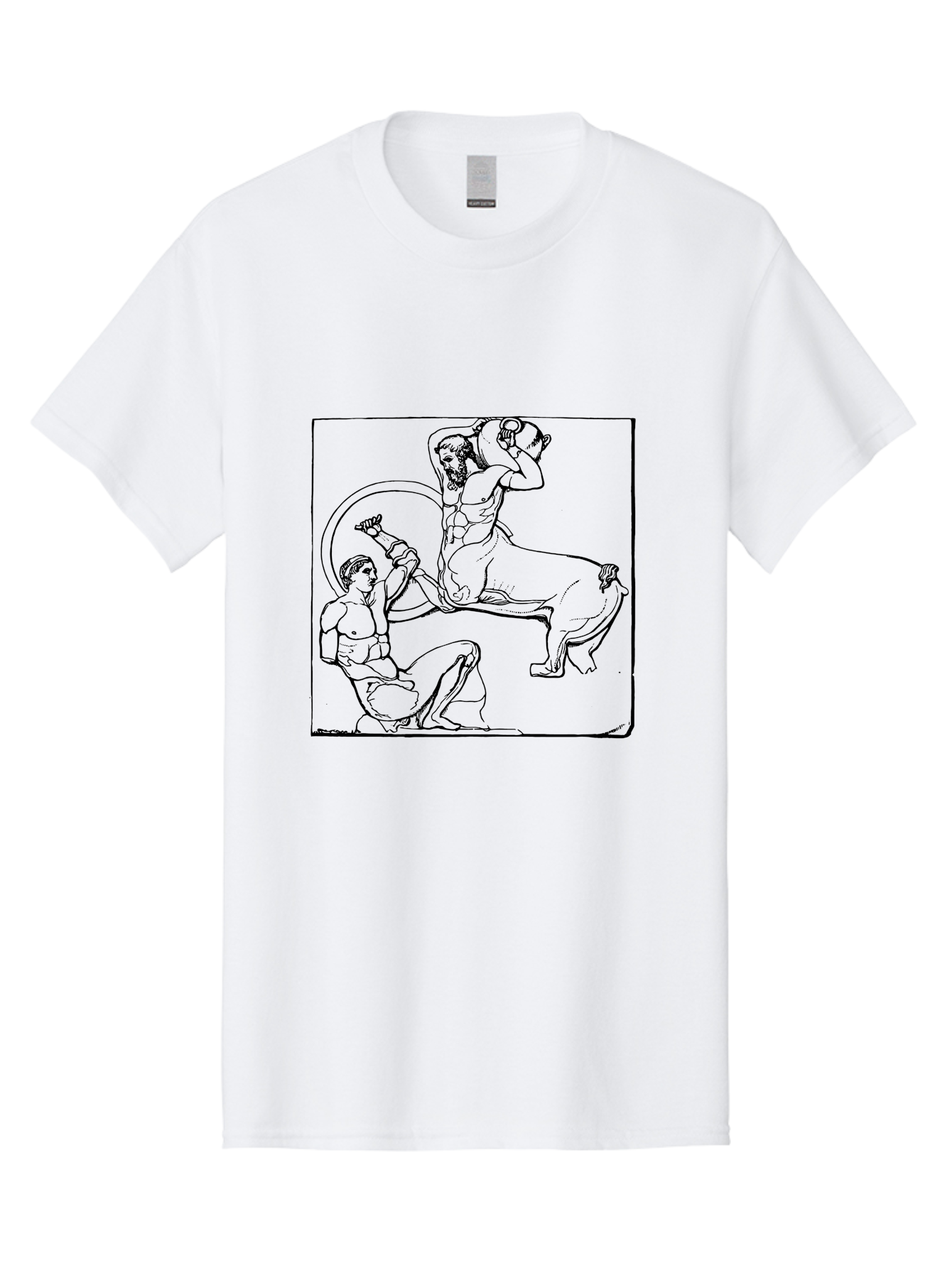 Europa-And-The-Bull Men'S Graphic Tee, 100% Cotton, Comfortable Casual Summer Wear, Machine Washable, Classical Mythology, Ancient Greece, Mythological Creature, Europa Abduction, Bull Transformation, Greek Legend, Mythical Art, -  Aaa532