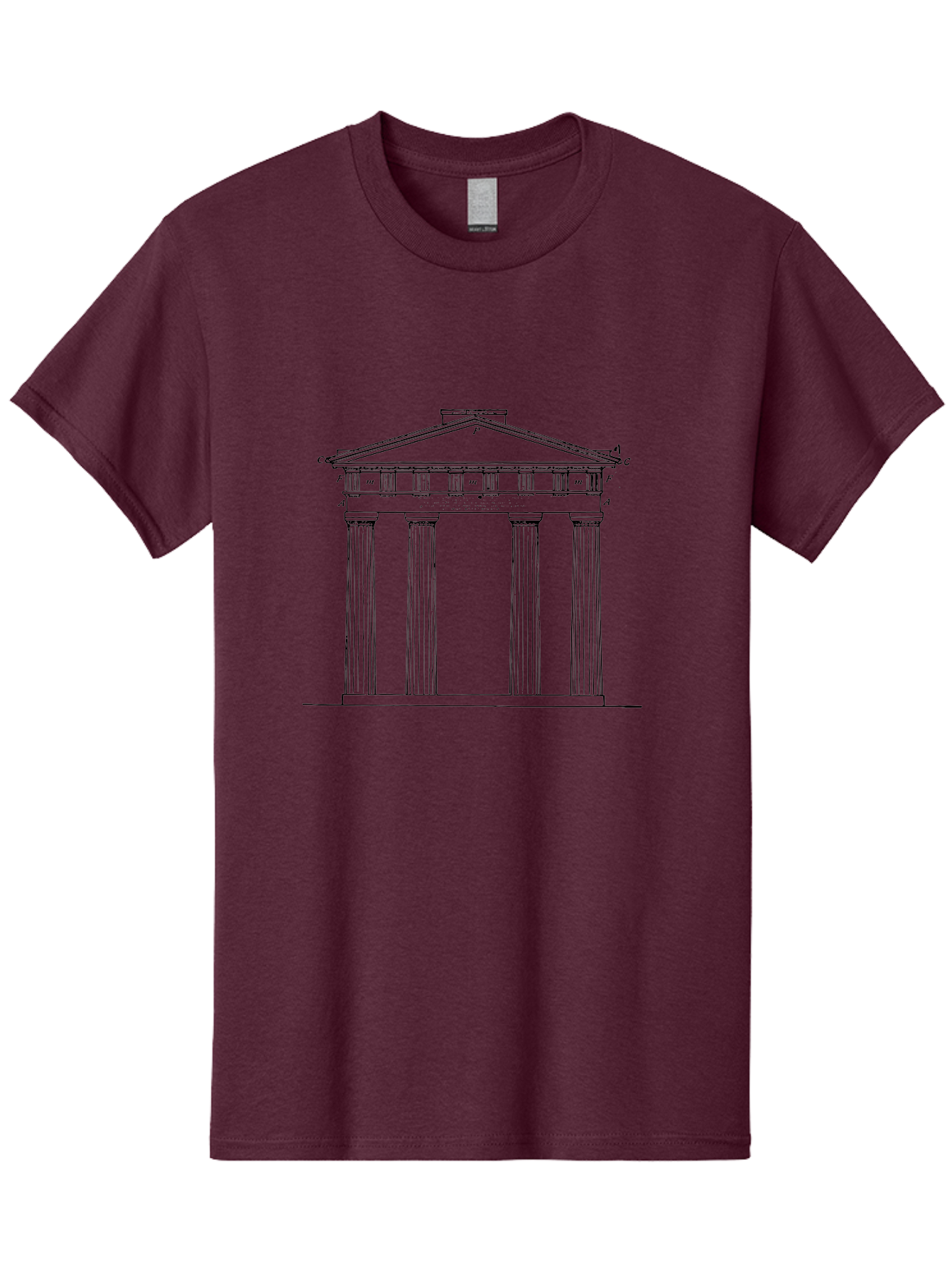 classical architecture, greek temple, ancient building, four columns, pediment, historical landmark, neoclassical style, temple design, architectural drawing