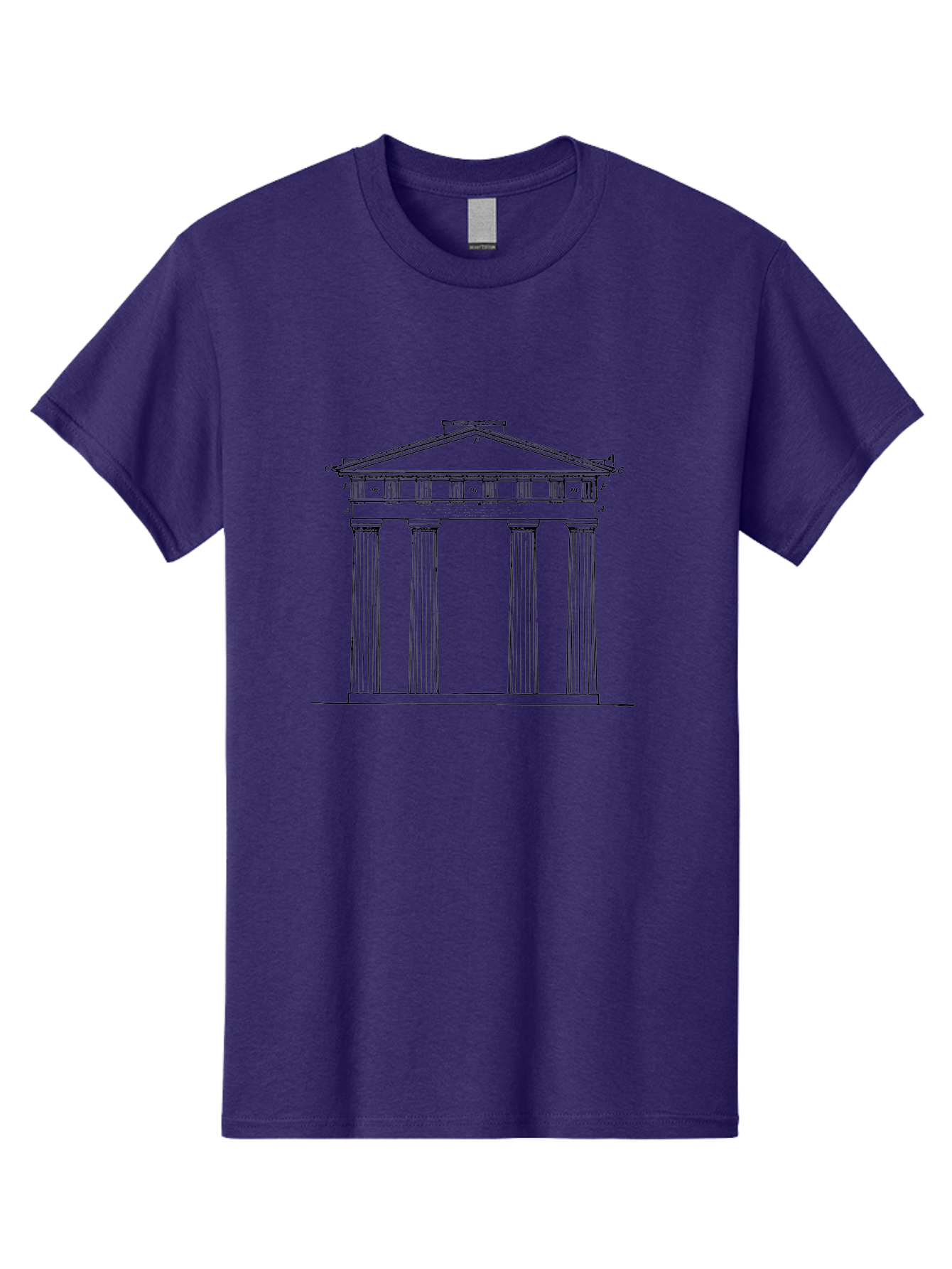 classical architecture, greek temple, ancient building, four columns, pediment, historical landmark, neoclassical style, temple design, architectural drawing