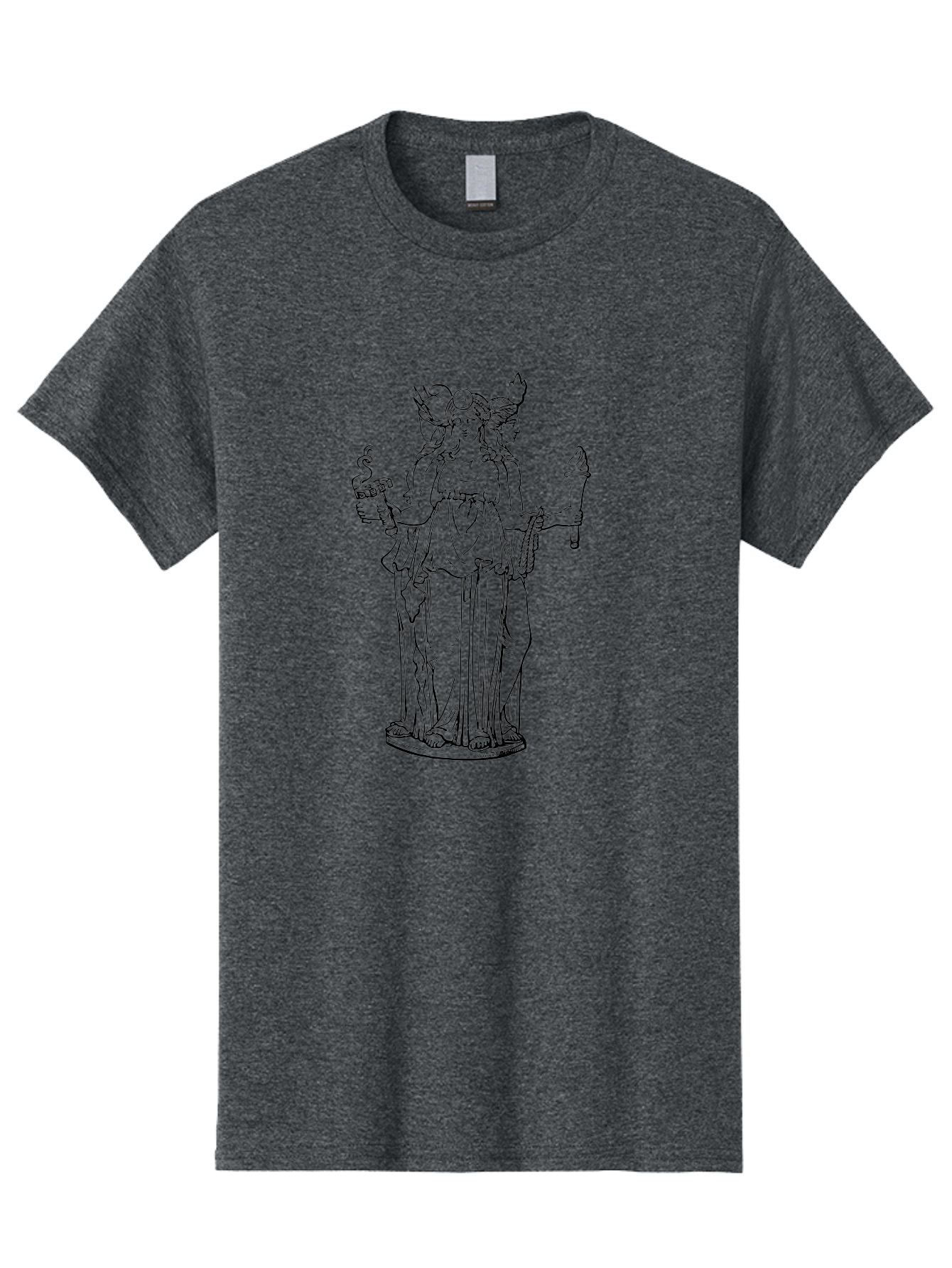 Hecate Men'S Graphic Tee, 100% Cotton, Comfortable Casual Summer Wear, Machine Washable, Hecate Goddess, Greek Mythology, Triple Goddess, Magical Powers, Witches' Patron, Mysticism, Occult, Ancient Deities, Feminine Power, Divine Feminine -  Aaa542