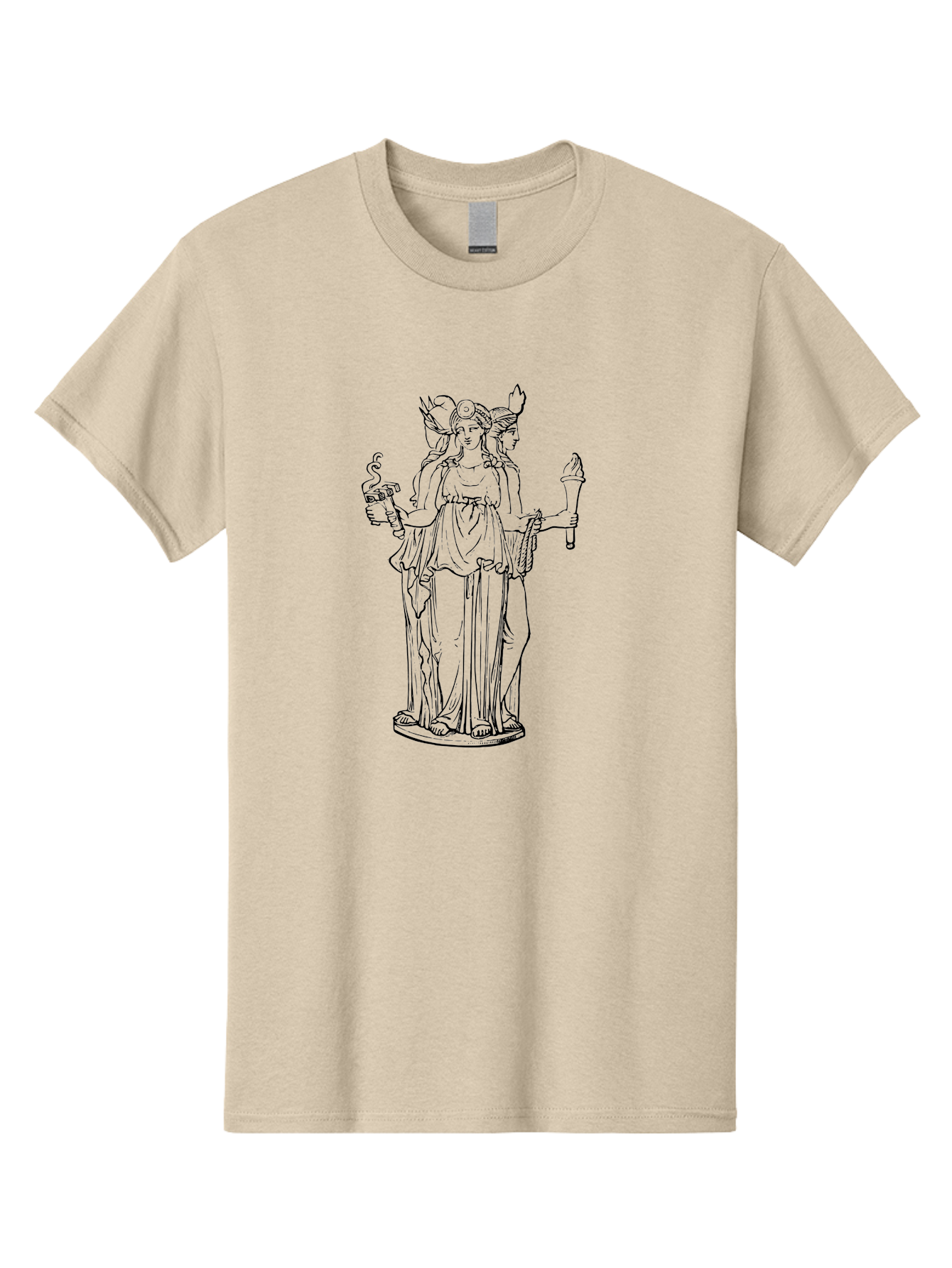 Hecate Men'S Graphic Tee, 100% Cotton, Comfortable Casual Summer Wear, Machine Washable, Hecate Goddess, Greek Mythology, Triple Goddess, Magical Powers, Witches' Patron, Mysticism, Occult, Ancient Deities, Feminine Power, Divine Feminine -  Aaa542