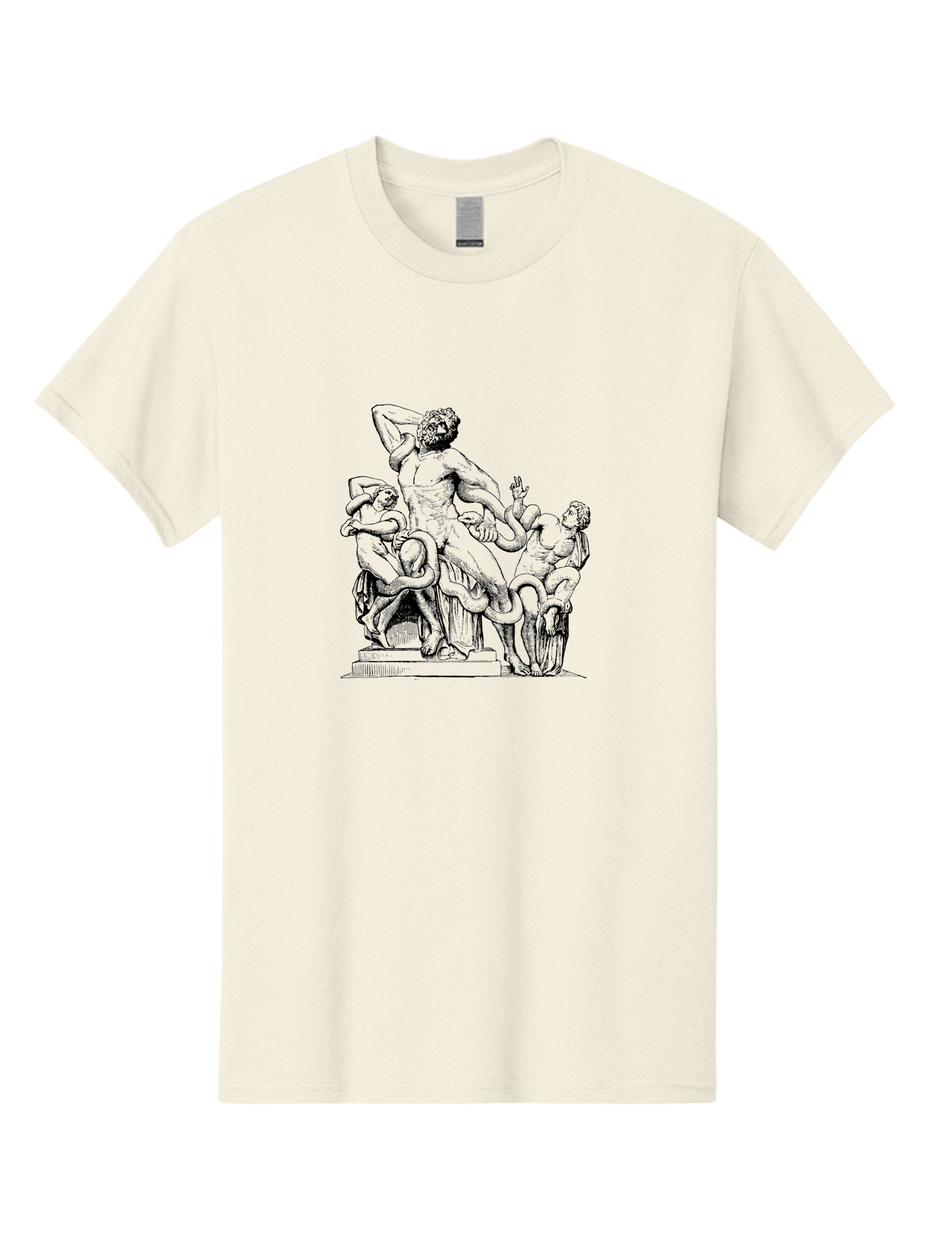 Laocoon-And-Sons Men'S Graphic Tee, 100% Cotton, Comfortable Casual Summer Wear, Machine Washable, Ancient Greek Sculpture, Laocoon And Sons, Mythological Scene, Serpent Attack, Classical Art, Renaissance Inspiration, Dramatic Pose, -  Aaa547