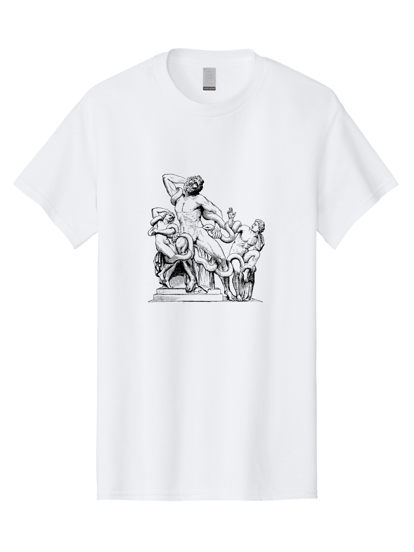 Laocoon-And-Sons Men'S Graphic Tee, 100% Cotton, Comfortable Casual Summer Wear, Machine Washable, Ancient Greek Sculpture, Laocoon And Sons, Mythological Scene, Serpent Attack, Classical Art, Renaissance Inspiration, Dramatic Pose, -  Aaa547