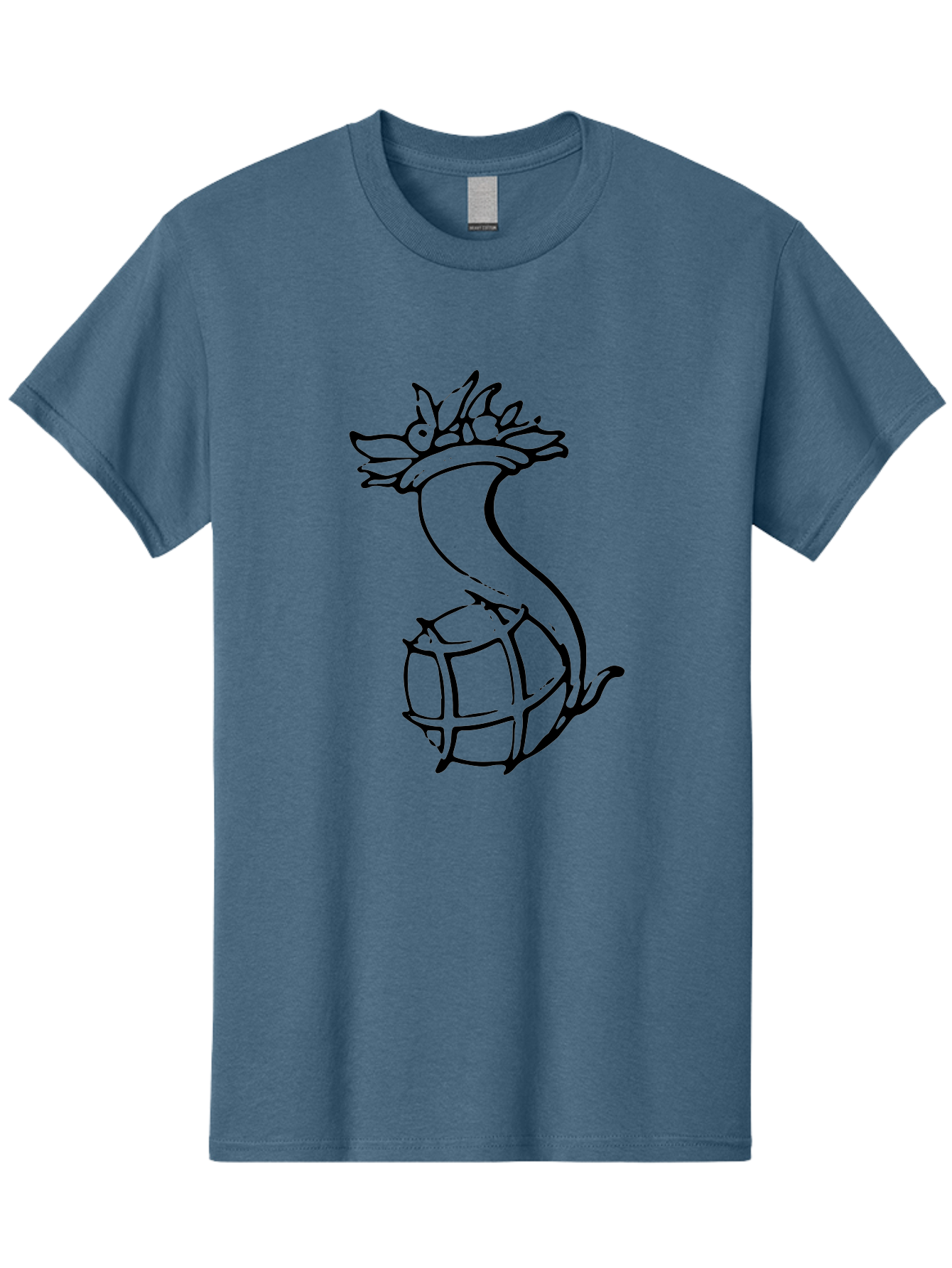 Pineapple-Grenade Men'S Graphic Tee, 100% Cotton, Comfortable Casual Summer Wear, Machine Washable, Pineapple Grenade, Cartoon Illustration, Simple Line Art, Fruit And Warfare, Humorous Design, Playful Twist, Comical Art -  Aaa556