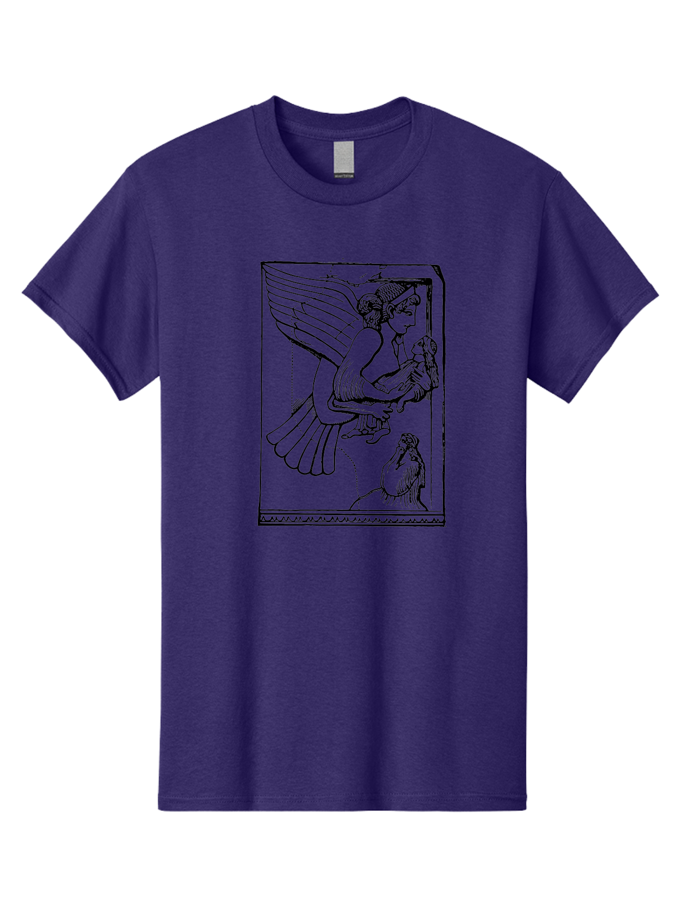 winged goddess offering dove, ancient greek art, mythological figure, dove symbolism, angelic being, classical mythology, spiritual representation