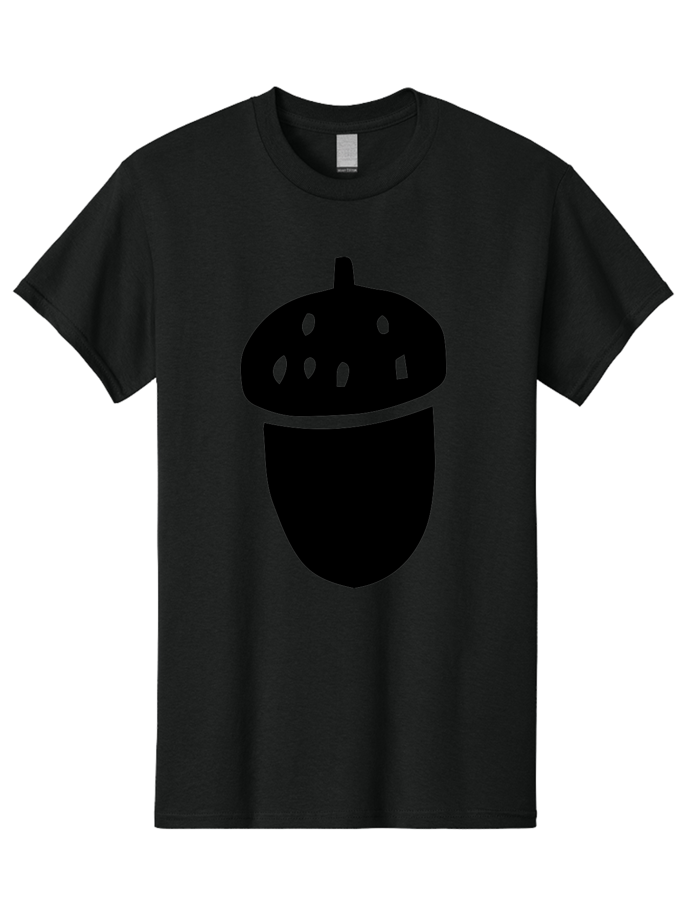 Acorn Men'S Graphic Tee, 100% Cotton, Comfortable Casual Summer Wear, Machine Washable, Acorn Silhouette, Oak Tree Symbol, Forest Icon, Nature Emblem, Earthy Design, Simple Graphics, Minimalist Art -  Aaa579