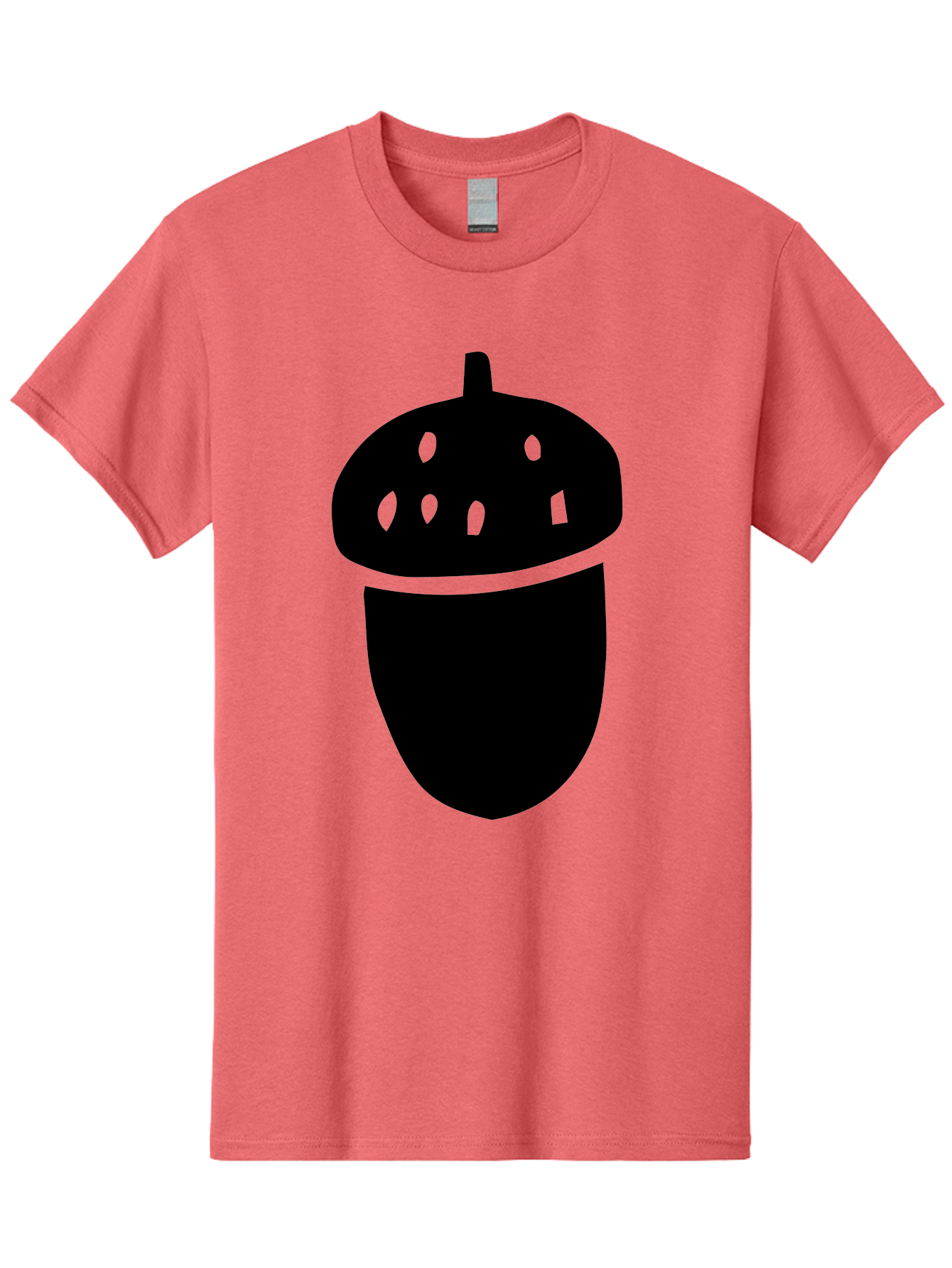 Acorn Men'S Graphic Tee, 100% Cotton, Comfortable Casual Summer Wear, Machine Washable, Acorn Silhouette, Oak Tree Symbol, Forest Icon, Nature Emblem, Earthy Design, Simple Graphics, Minimalist Art -  Aaa579
