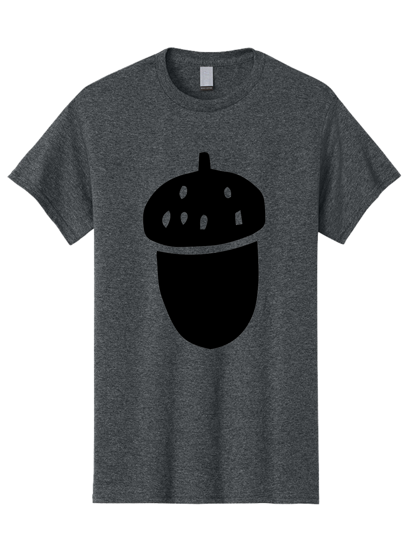 Acorn Men'S Graphic Tee, 100% Cotton, Comfortable Casual Summer Wear, Machine Washable, Acorn Silhouette, Oak Tree Symbol, Forest Icon, Nature Emblem, Earthy Design, Simple Graphics, Minimalist Art -  Aaa579