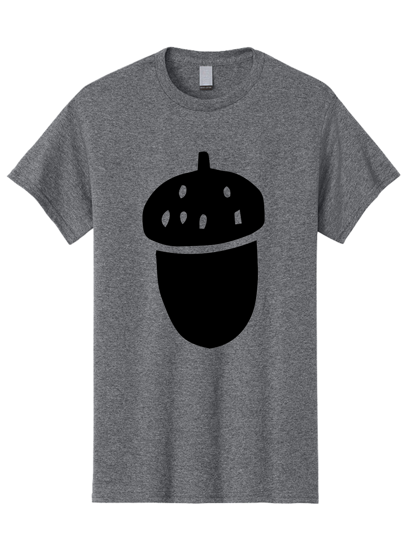 Acorn Men'S Graphic Tee, 100% Cotton, Comfortable Casual Summer Wear, Machine Washable, Acorn Silhouette, Oak Tree Symbol, Forest Icon, Nature Emblem, Earthy Design, Simple Graphics, Minimalist Art -  Aaa579