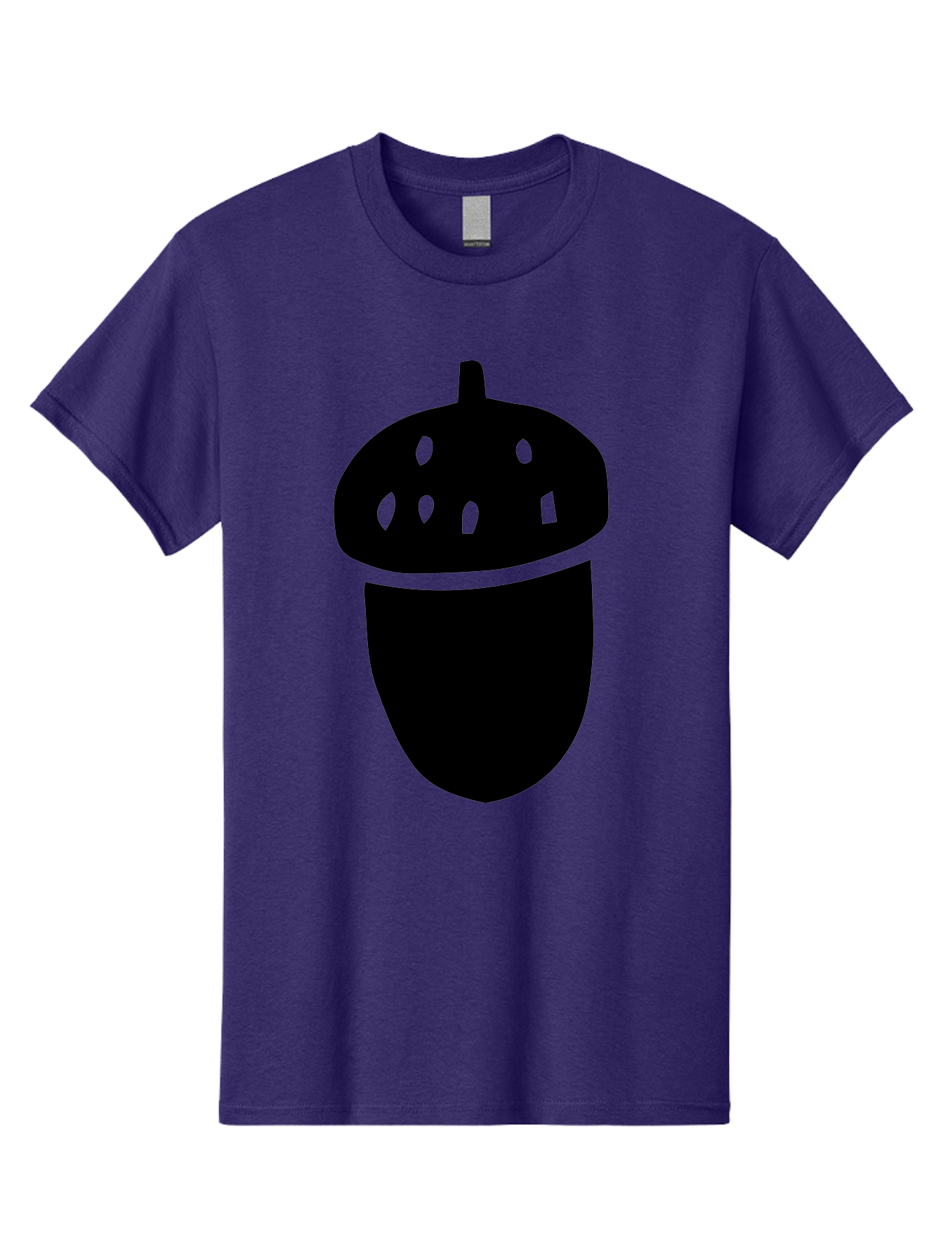 Acorn Men'S Graphic Tee, 100% Cotton, Comfortable Casual Summer Wear, Machine Washable, Acorn Silhouette, Oak Tree Symbol, Forest Icon, Nature Emblem, Earthy Design, Simple Graphics, Minimalist Art -  Aaa579