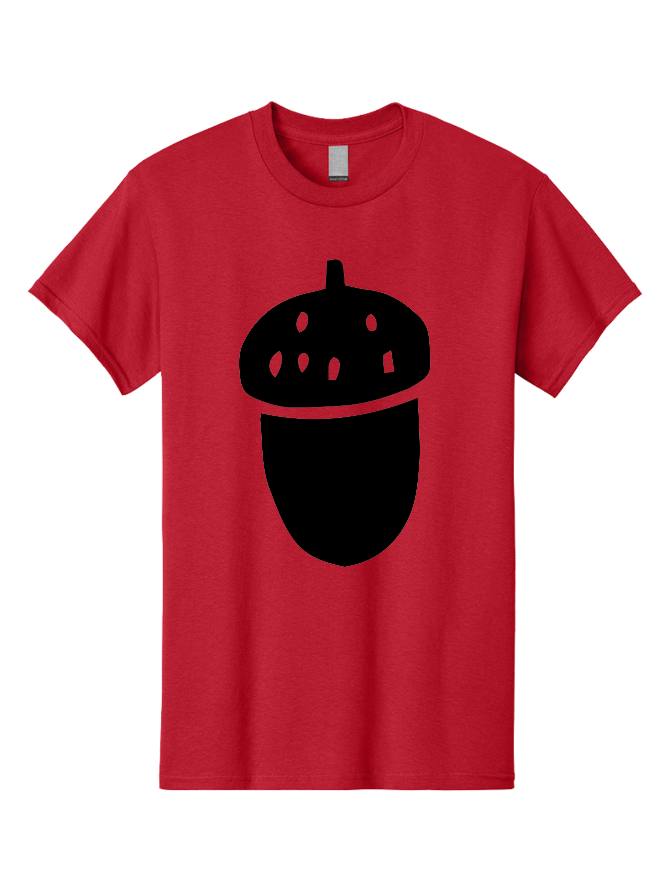 Acorn Men'S Graphic Tee, 100% Cotton, Comfortable Casual Summer Wear, Machine Washable, Acorn Silhouette, Oak Tree Symbol, Forest Icon, Nature Emblem, Earthy Design, Simple Graphics, Minimalist Art -  Aaa579