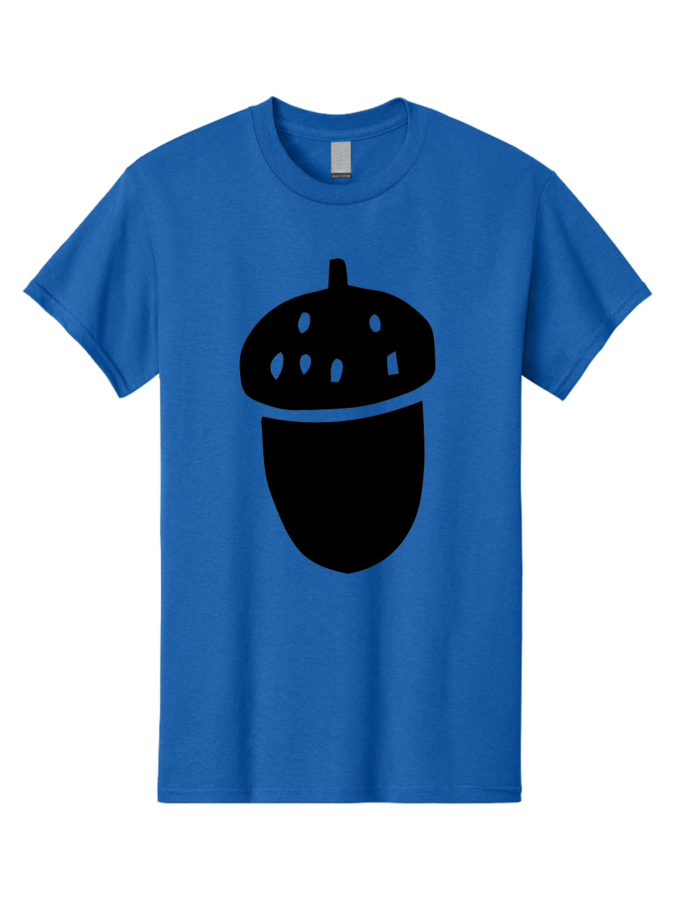 Acorn Men'S Graphic Tee, 100% Cotton, Comfortable Casual Summer Wear, Machine Washable, Acorn Silhouette, Oak Tree Symbol, Forest Icon, Nature Emblem, Earthy Design, Simple Graphics, Minimalist Art -  Aaa579