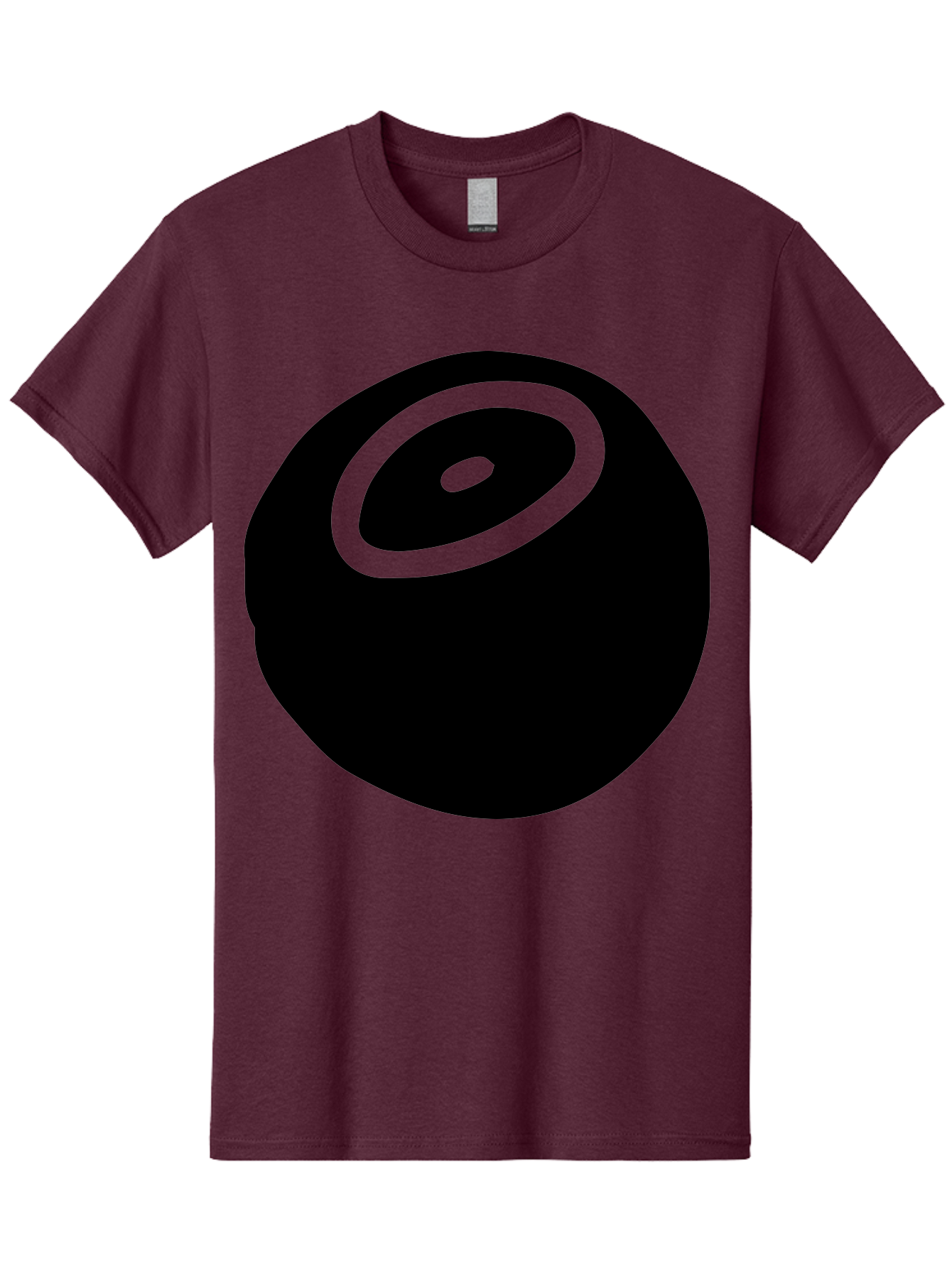 Black-Circle Men'S Graphic Tee, 100% Cotton, Comfortable Casual Summer Wear, Machine Washable, Stylized Black Circle, Neon Green Accents, Abstract Design, Simple Shapes, Modern Art, Contemporary Graphics, Minimalist Style -  Aaa582