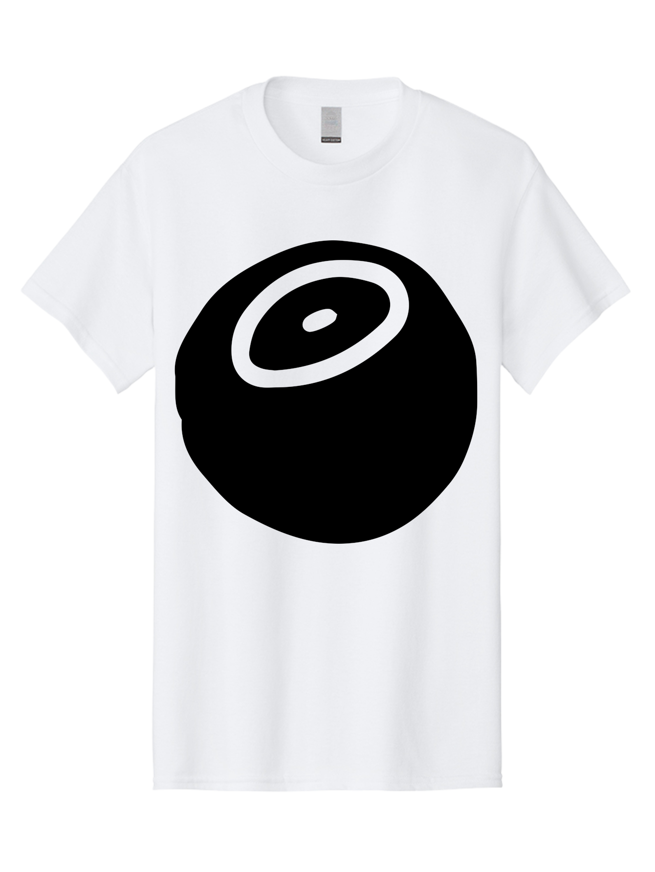Black-Circle Men'S Graphic Tee, 100% Cotton, Comfortable Casual Summer Wear, Machine Washable, Stylized Black Circle, Neon Green Accents, Abstract Design, Simple Shapes, Modern Art, Contemporary Graphics, Minimalist Style -  Aaa582