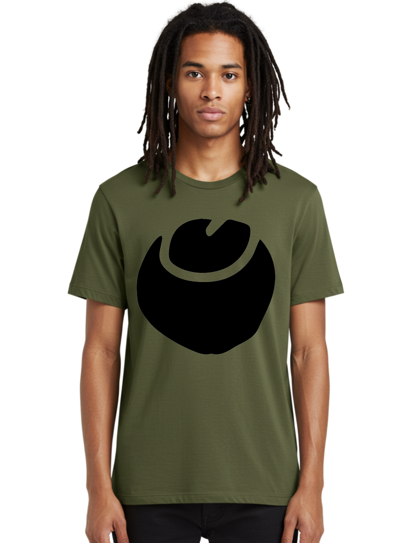 Black-Logo Men'S Graphic Tee, 100% Cotton, Comfortable Casual Summer Wear, Machine Washable, Flame Icon, Black Silhouette, Neon Green Outline, Bold Graphic, Abstract Symbol, Modern Design, Fire Emblem -  Aaa583