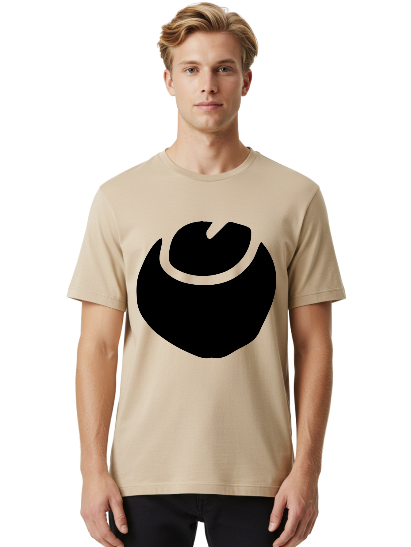 Black-Logo Men'S Graphic Tee, 100% Cotton, Comfortable Casual Summer Wear, Machine Washable, Flame Icon, Black Silhouette, Neon Green Outline, Bold Graphic, Abstract Symbol, Modern Design, Fire Emblem -  Aaa583