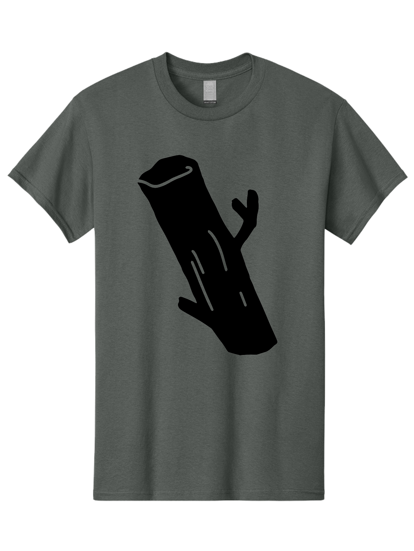 Cigar Men'S Graphic Tee, 100% Cotton, Comfortable Casual Summer Wear, Machine Washable, Tree Stump, Forest Floor, Natural Texture, Wooden Log, Branch Silhouette, Earthy Tones, Forest Scenery, Outdoor Environment -  Aaa587