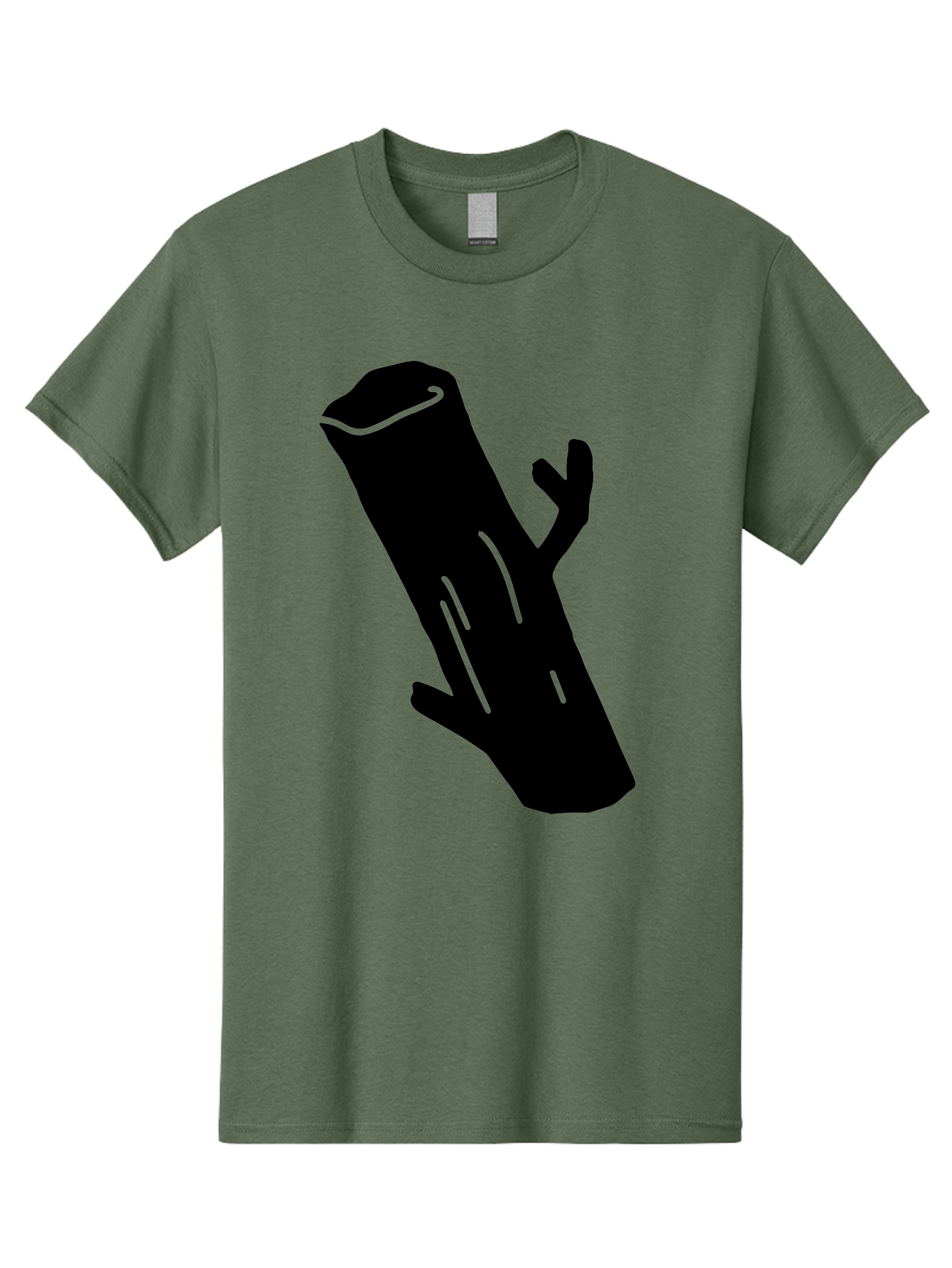 Cigar Men'S Graphic Tee, 100% Cotton, Comfortable Casual Summer Wear, Machine Washable, Tree Stump, Forest Floor, Natural Texture, Wooden Log, Branch Silhouette, Earthy Tones, Forest Scenery, Outdoor Environment -  Aaa587