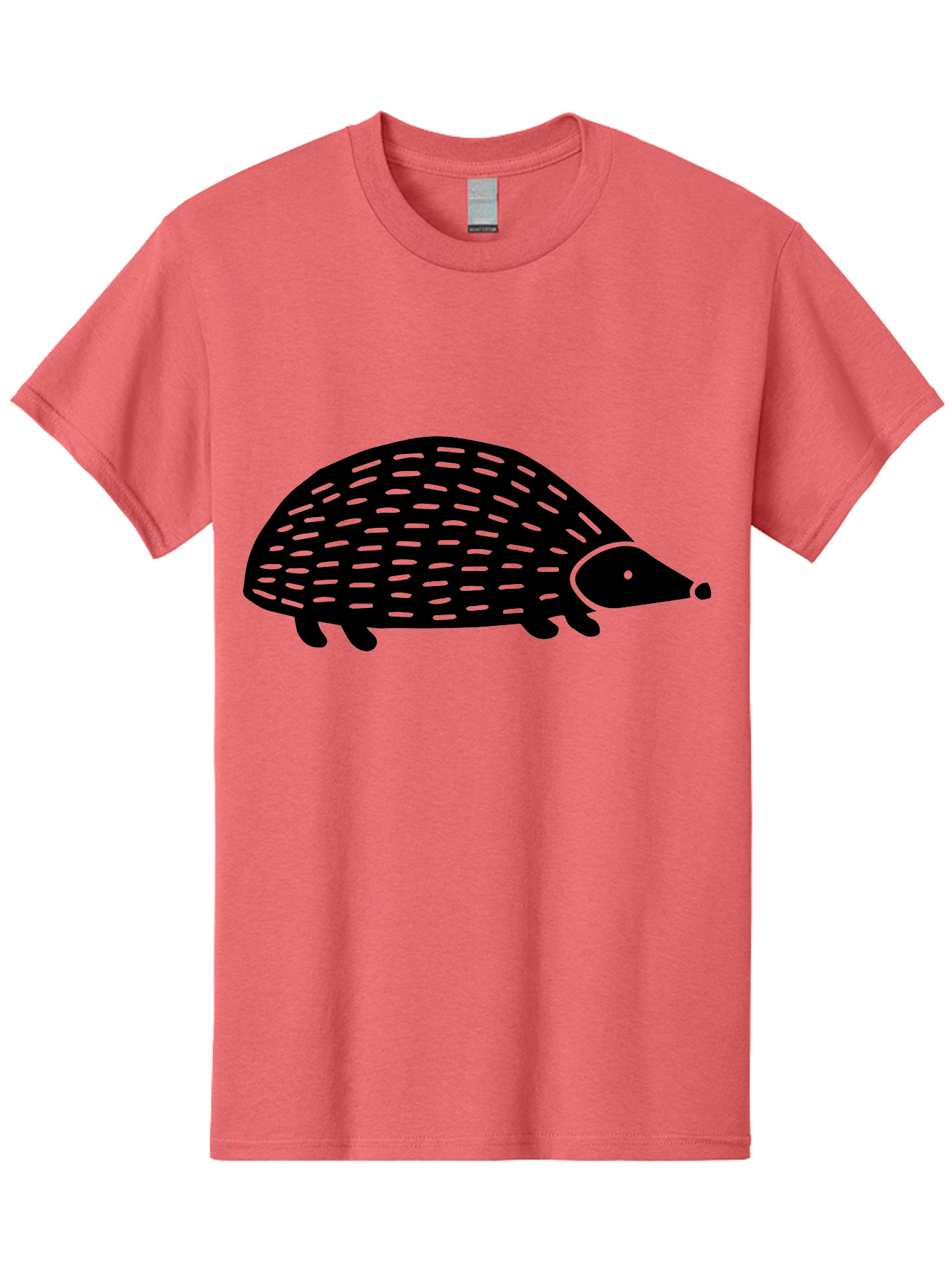Hedgehog-1 Men'S Graphic Tee, 100% Cotton, Comfortable Casual Summer Wear, Machine Washable, Hedgehog Illustration, Minimalist Design, Simple Graphics, Cute Animal, Quills Texture, Cartoon Style, Wildlife Art, Prickly Creature, -  Aaa596