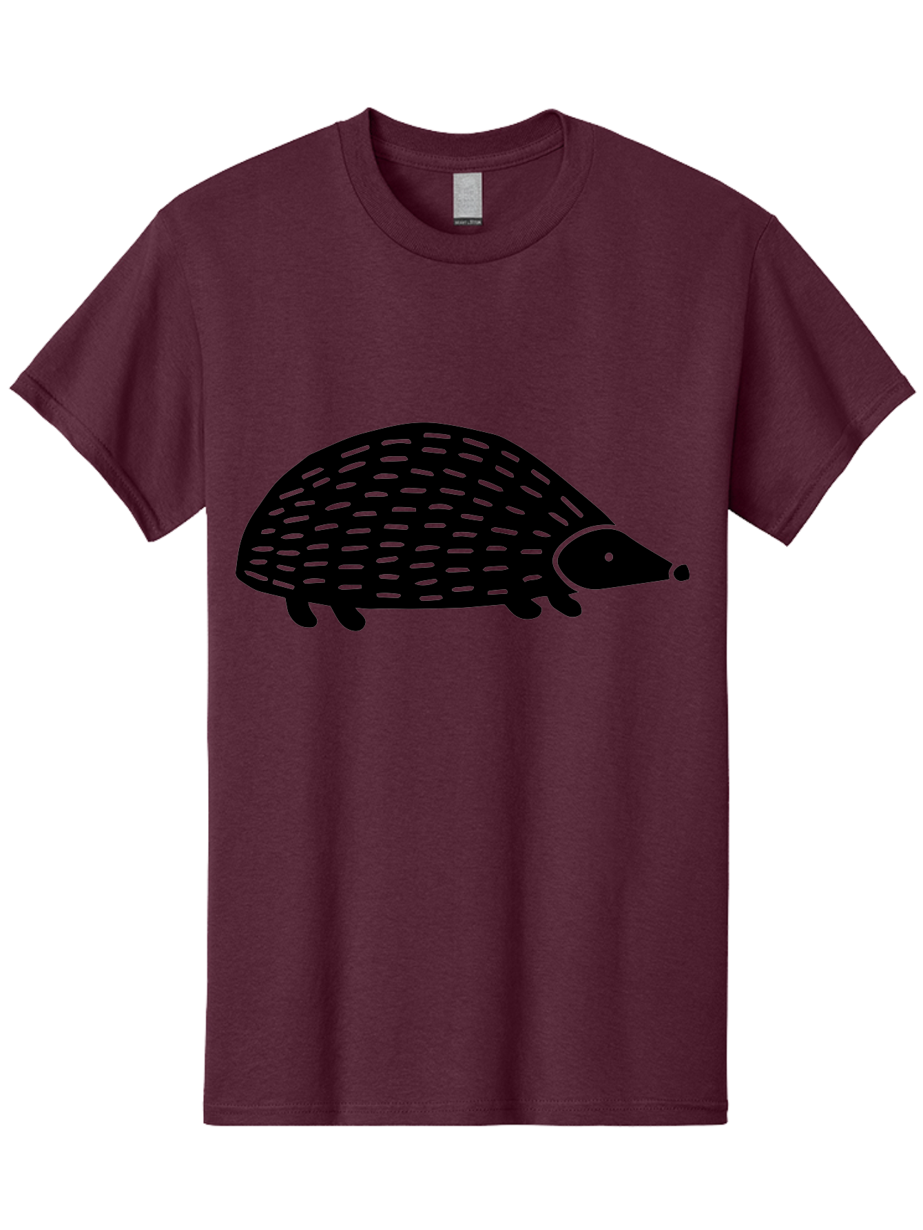Hedgehog-1 Men'S Graphic Tee, 100% Cotton, Comfortable Casual Summer Wear, Machine Washable, Hedgehog Illustration, Minimalist Design, Simple Graphics, Cute Animal, Quills Texture, Cartoon Style, Wildlife Art, Prickly Creature, -  Aaa596