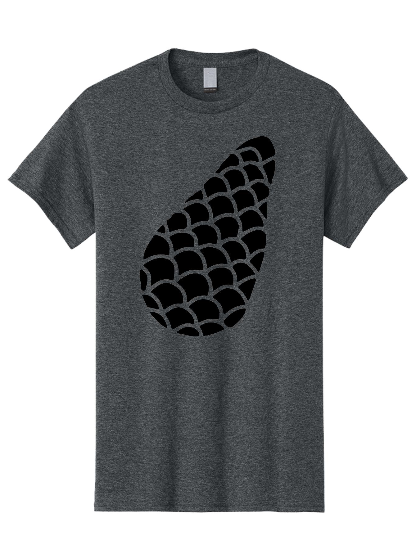 Hops-Cone Men'S Graphic Tee, 100% Cotton, Comfortable Casual Summer Wear, Machine Washable, Hops Silhouette, Beer Ingredient, Brewing Process, Black And Green Design, Abstract Pattern, Craft Beer, Unique Texture, Simple Graphic -  Aaa598