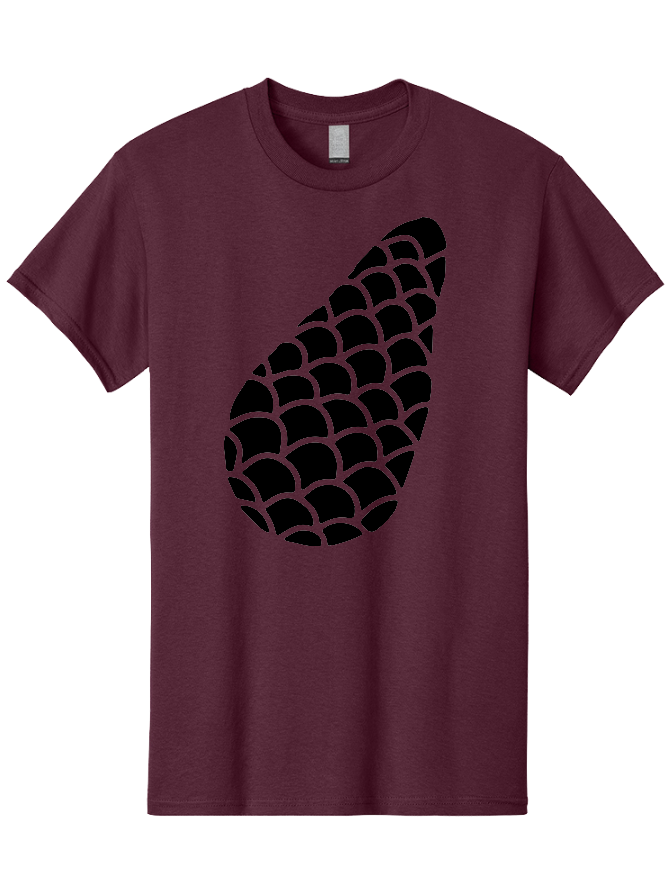 Hops-Cone Men'S Graphic Tee, 100% Cotton, Comfortable Casual Summer Wear, Machine Washable, Hops Silhouette, Beer Ingredient, Brewing Process, Black And Green Design, Abstract Pattern, Craft Beer, Unique Texture, Simple Graphic -  Aaa598