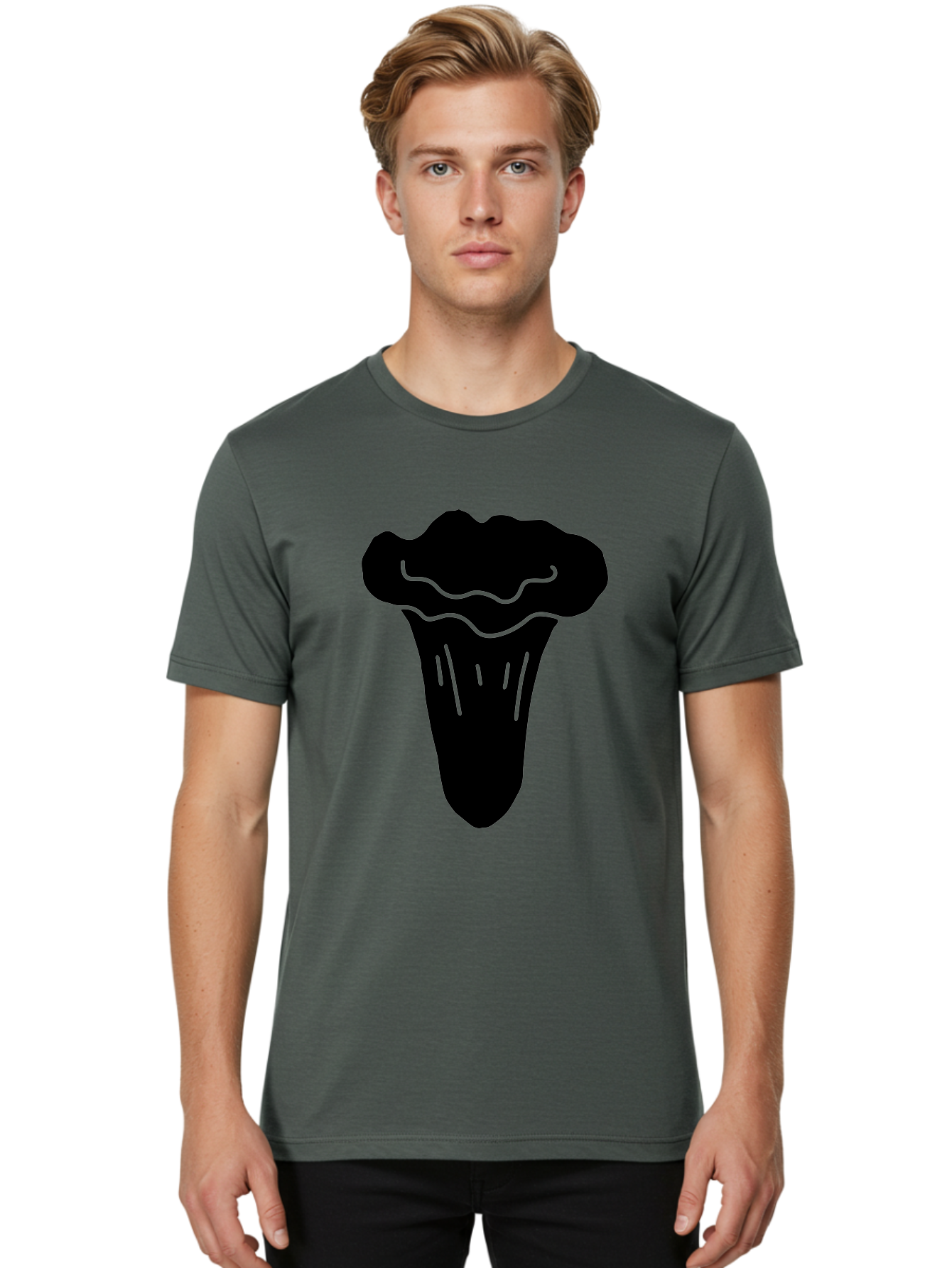 Ice-Cream-Cone Men'S Graphic Tee, 100% Cotton, Comfortable Casual Summer Wear, Machine Washable, Ice Cream Cone, Sweet Treat, Dessert Icon, Frozen Delight, Tasty Illustration, Simple Design, Minimalist Art, Neon Green Accents -  Aaa600