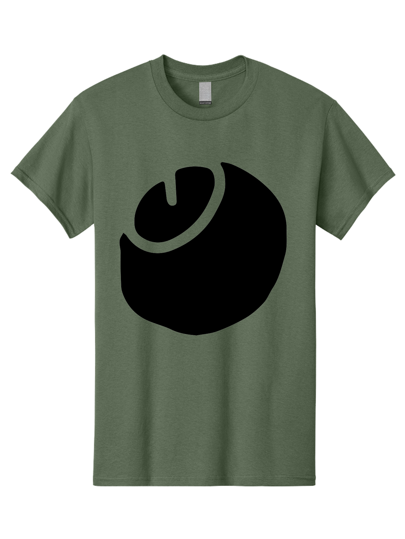 Steam-Logo Men'S Graphic Tee, 100% Cotton, Comfortable Casual Summer Wear, Machine Washable, Abstract Black Shape, Neon Green Outline, Modern Design, Futuristic Art, Bold Graphics, Minimalist Style, Creative Visuals -  Aaa611