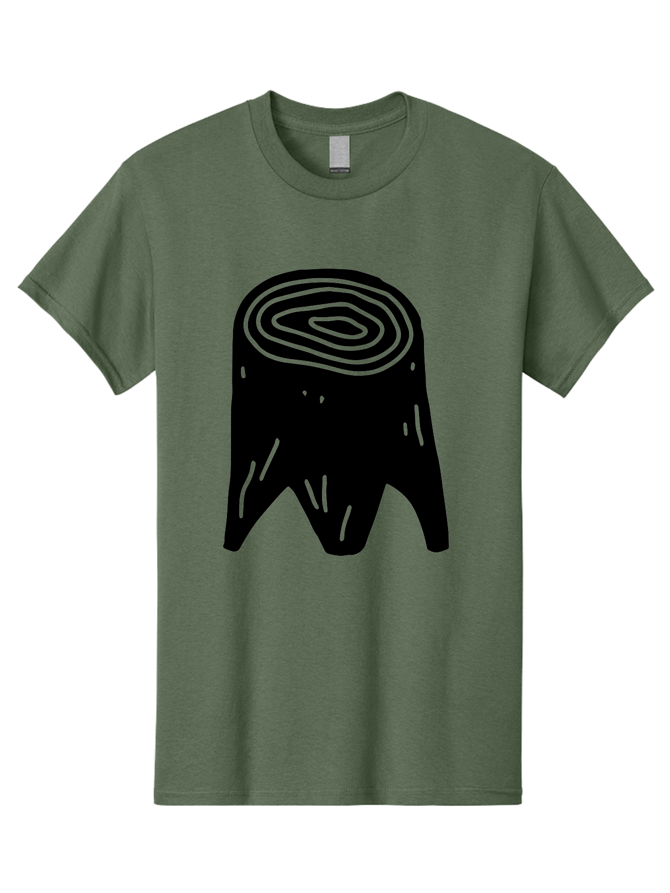 Tooth Men'S Graphic Tee, 100% Cotton, Comfortable Casual Summer Wear, Machine Washable, Black Tooth Silhouette, Dental Anatomy, Tooth Illustration, Abstract Tooth Design, Simple Graphics, Minimalist Art, Neon Green Outline, -  Aaa613