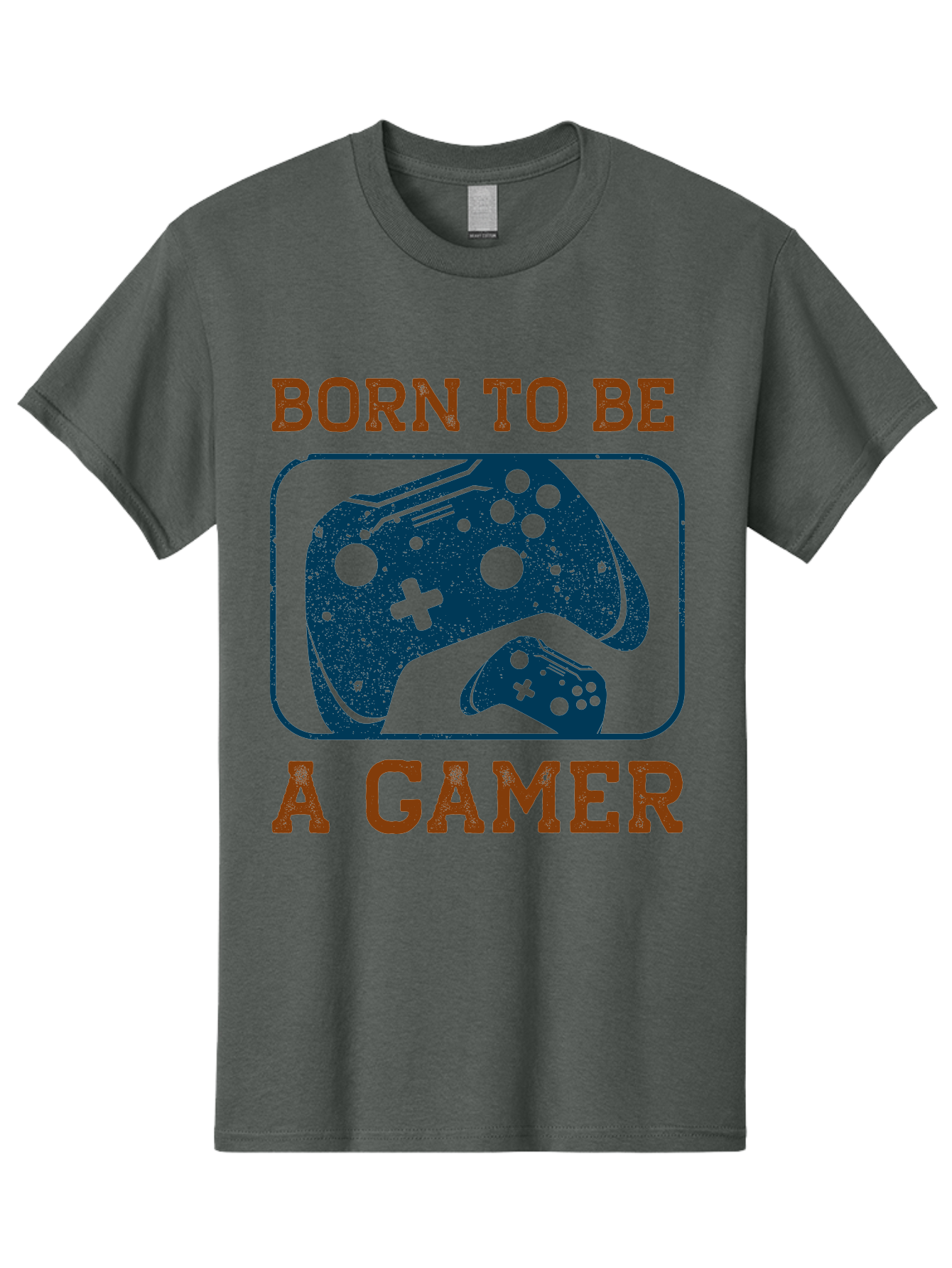 Born-To-Be-A-Gamer Men'S Graphic Tee, 100% Cotton, Comfortable Casual Summer Wear, Machine Washable, Gaming Controller, Born To Be A Gamer, Video Game Accessories, Gamer Lifestyle, Gaming Culture, Gaming Passion, Game Console -  Aaa621