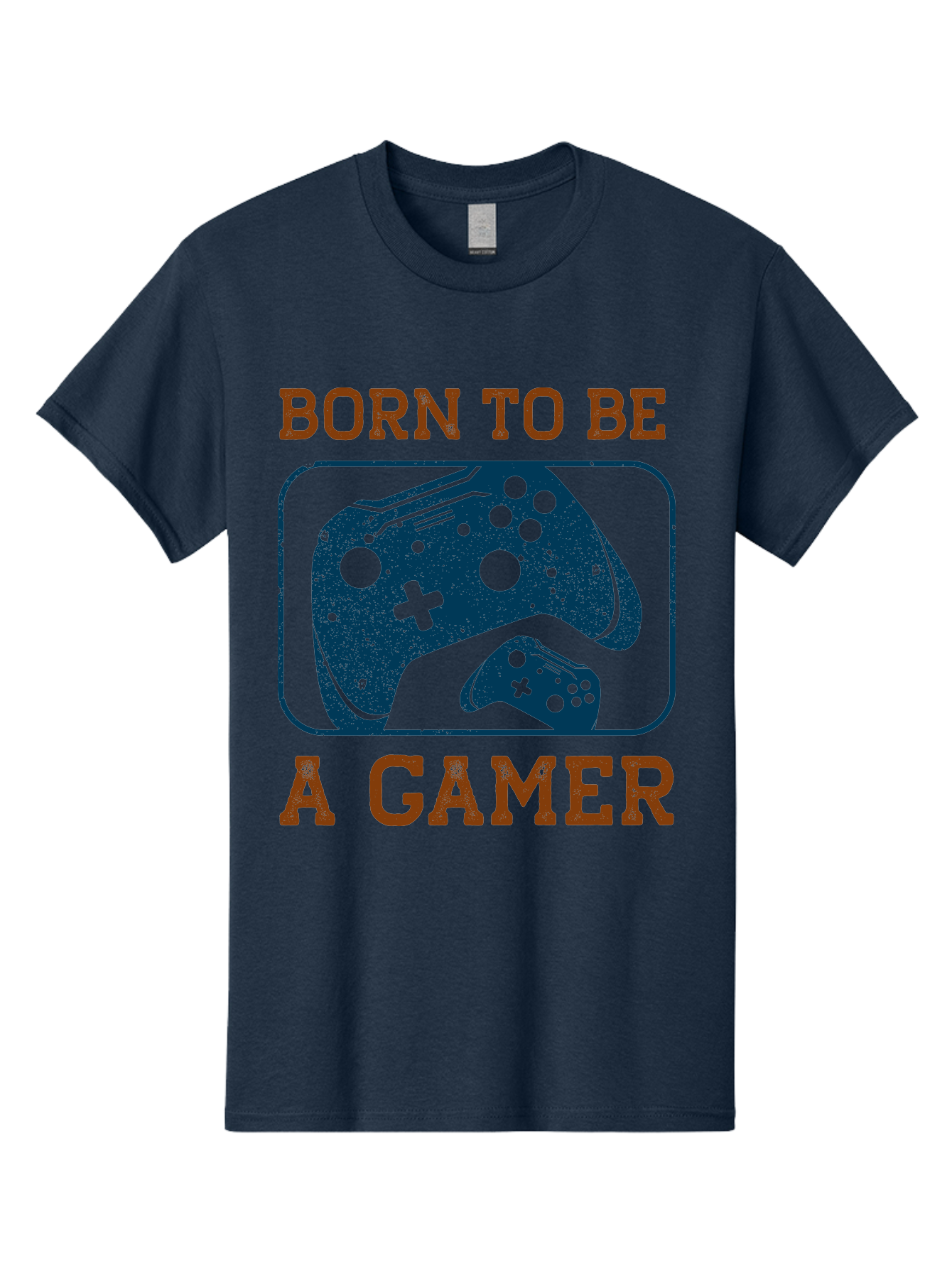 Born-To-Be-A-Gamer Men'S Graphic Tee, 100% Cotton, Comfortable Casual Summer Wear, Machine Washable, Gaming Controller, Born To Be A Gamer, Video Game Accessories, Gamer Lifestyle, Gaming Culture, Gaming Passion, Game Console -  Aaa621