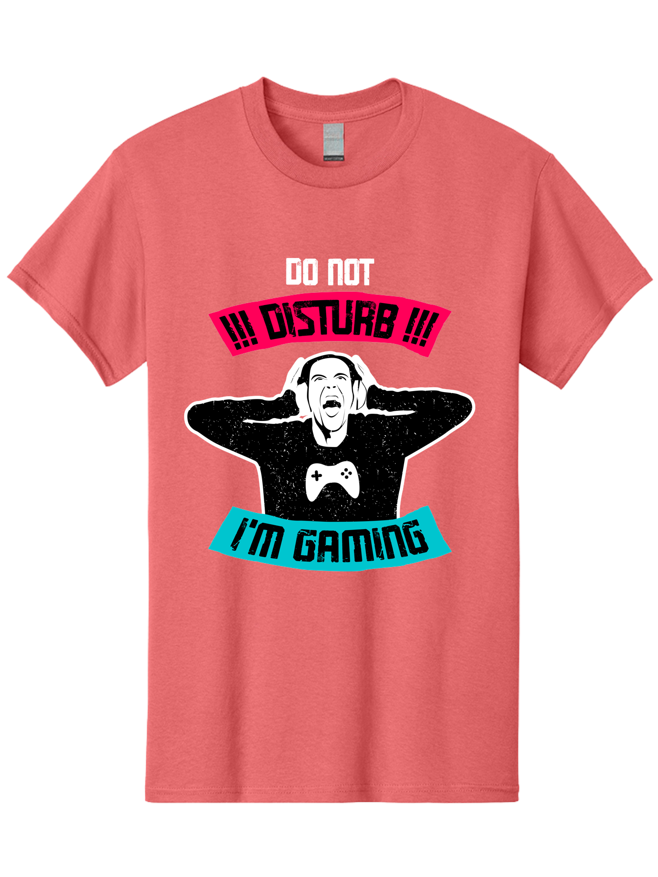 Do-Not-Disturb-I-M-Gaming Men'S Graphic Tee, 100% Cotton, Comfortable Casual Summer Wear, Machine Washable, Gaming Warning, Do Not Disturb, Gamer Warning, Gaming Sign, Gamer Alert, Game On, Serious Gamer, Warning Sign, Gamer Life -  Aaa623