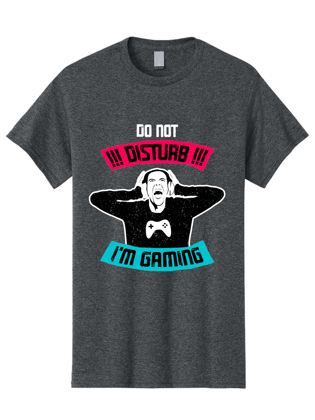 Do-Not-Disturb-I-M-Gaming Men'S Graphic Tee, 100% Cotton, Comfortable Casual Summer Wear, Machine Washable, Gaming Warning, Do Not Disturb, Gamer Warning, Gaming Sign, Gamer Alert, Game On, Serious Gamer, Warning Sign, Gamer Life -  Aaa623