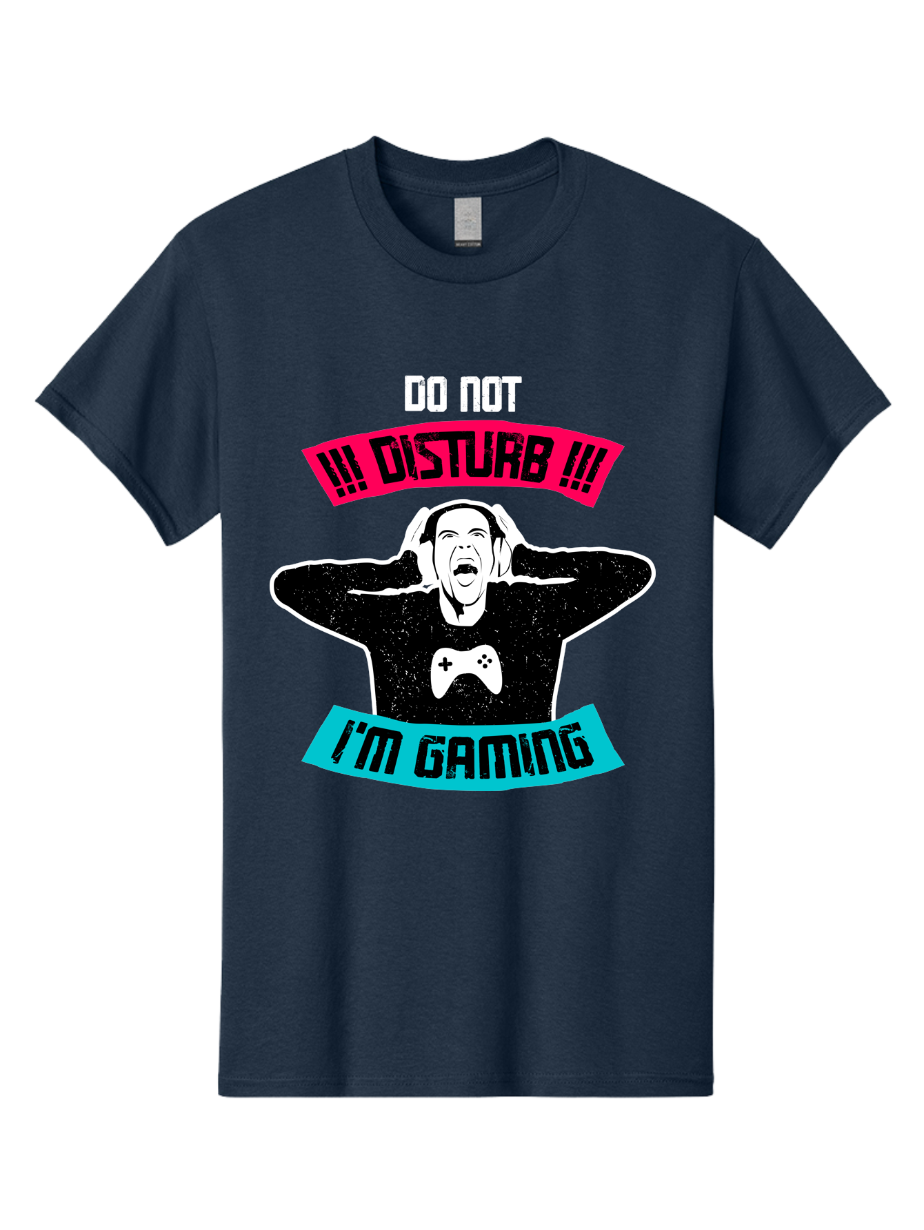 Do-Not-Disturb-I-M-Gaming Men'S Graphic Tee, 100% Cotton, Comfortable Casual Summer Wear, Machine Washable, Gaming Warning, Do Not Disturb, Gamer Warning, Gaming Sign, Gamer Alert, Game On, Serious Gamer, Warning Sign, Gamer Life -  Aaa623