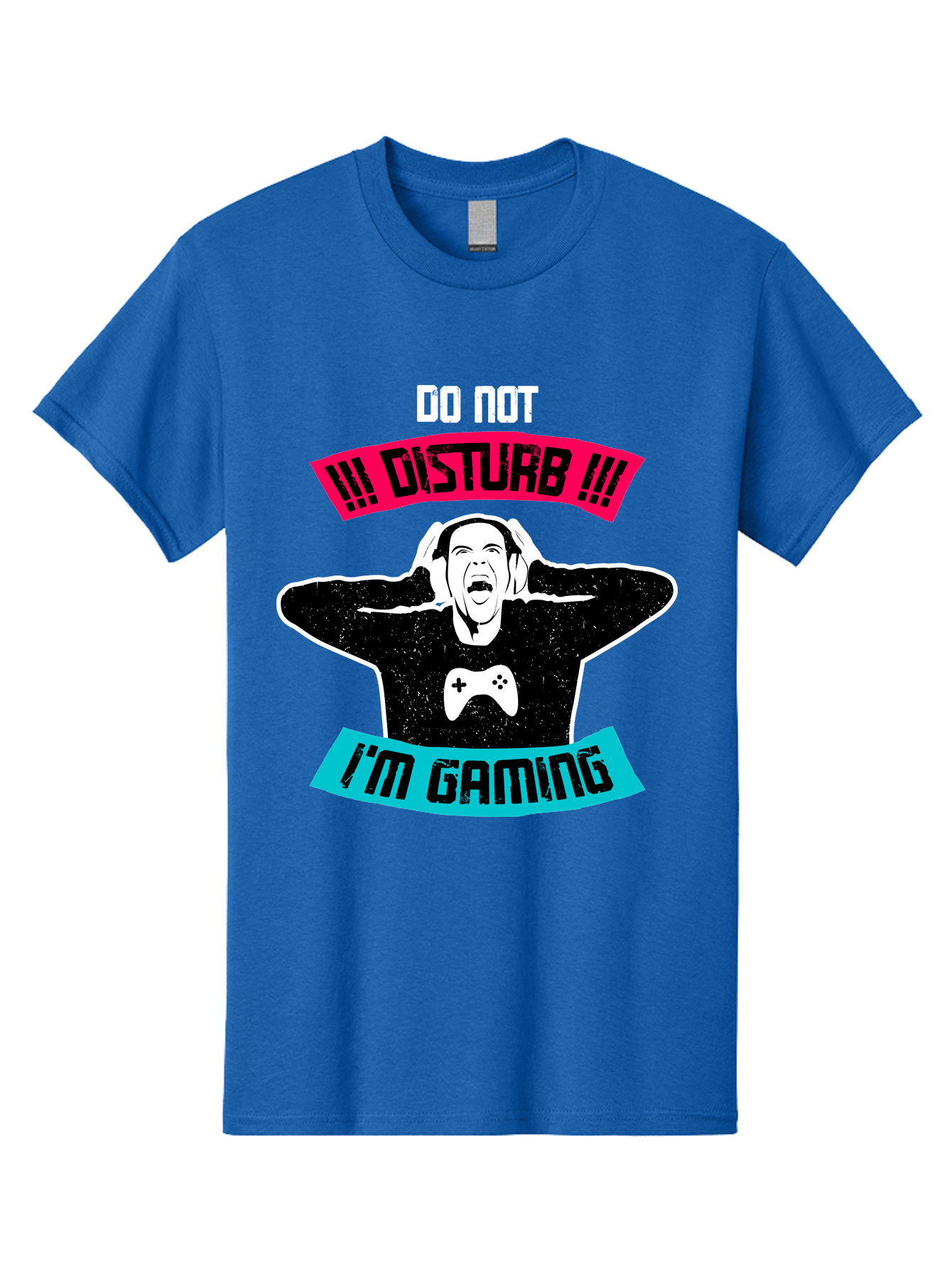 Do-Not-Disturb-I-M-Gaming Men'S Graphic Tee, 100% Cotton, Comfortable Casual Summer Wear, Machine Washable, Gaming Warning, Do Not Disturb, Gamer Warning, Gaming Sign, Gamer Alert, Game On, Serious Gamer, Warning Sign, Gamer Life -  Aaa623