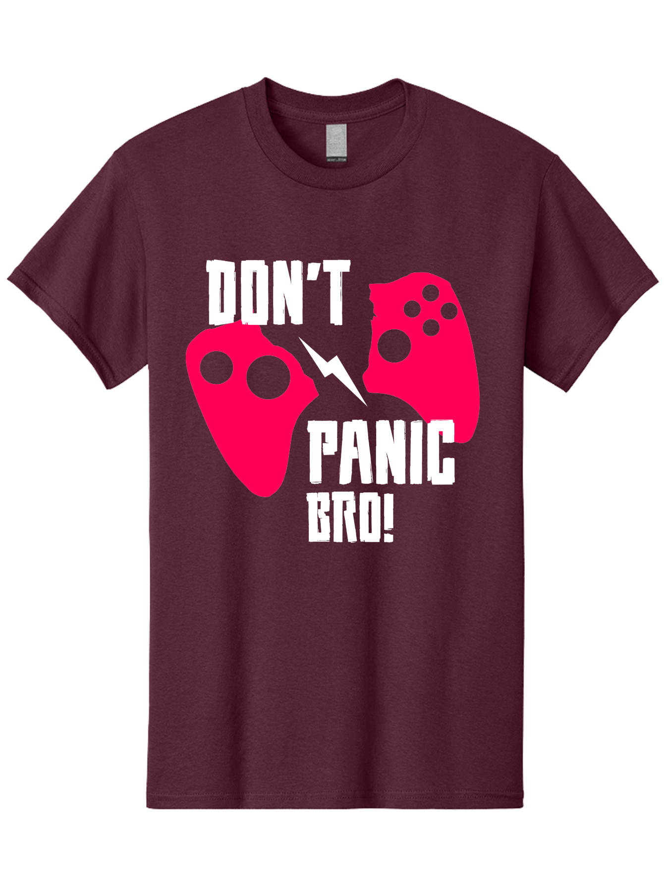 gaming, game controllers, broken controller, don't panic, panic, bro, funny quote, humorous meme, gaming humor, gaming frustration