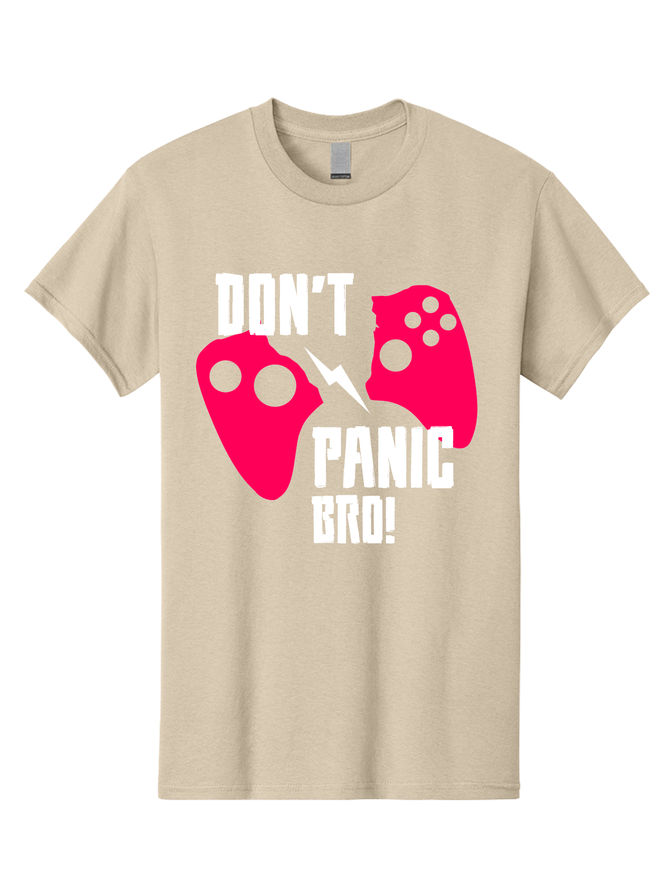 gaming, game controllers, broken controller, don't panic, panic, bro, funny quote, humorous meme, gaming humor, gaming frustration