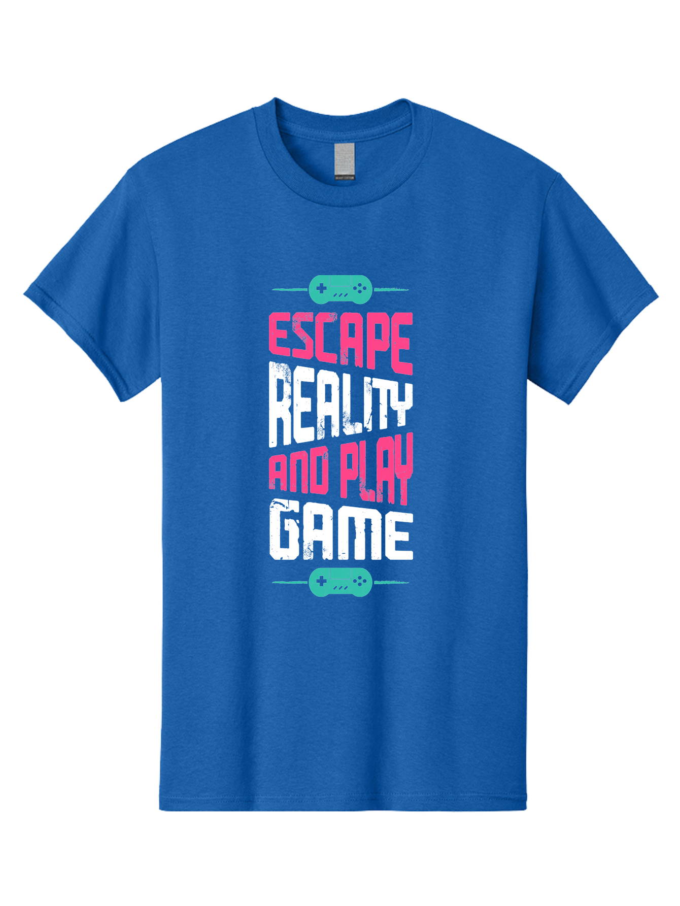 Escape-Reality-And-Play-Game Men'S Graphic Tee, 100% Cotton, Comfortable Casual Summer Wear, Machine Washable, Escape Reality, Play Game, Immersive Gaming Experience, Escape Room Theme, Gaming Advertisement, Interactive Entertainment, -  Aaa627