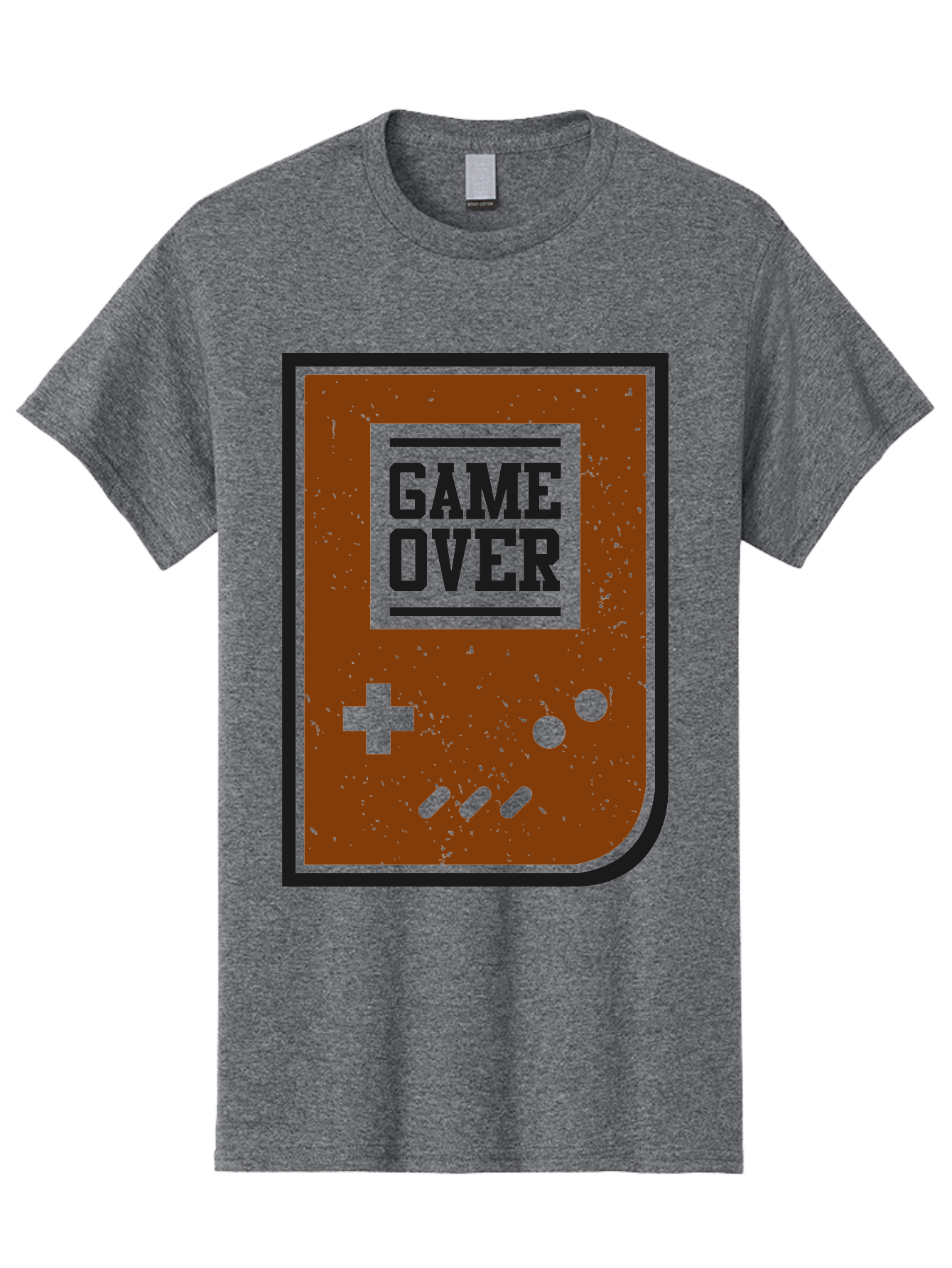 Game-Over Men'S Graphic Tee, 100% Cotton, Comfortable Casual Summer Wear, Machine Washable, Game Over Screen, Retro Video Game, Nostalgic Gaming, Classic Arcade, Pixel Art, Game Over Text, Old School Gaming, Vintage Console -  Aaa632