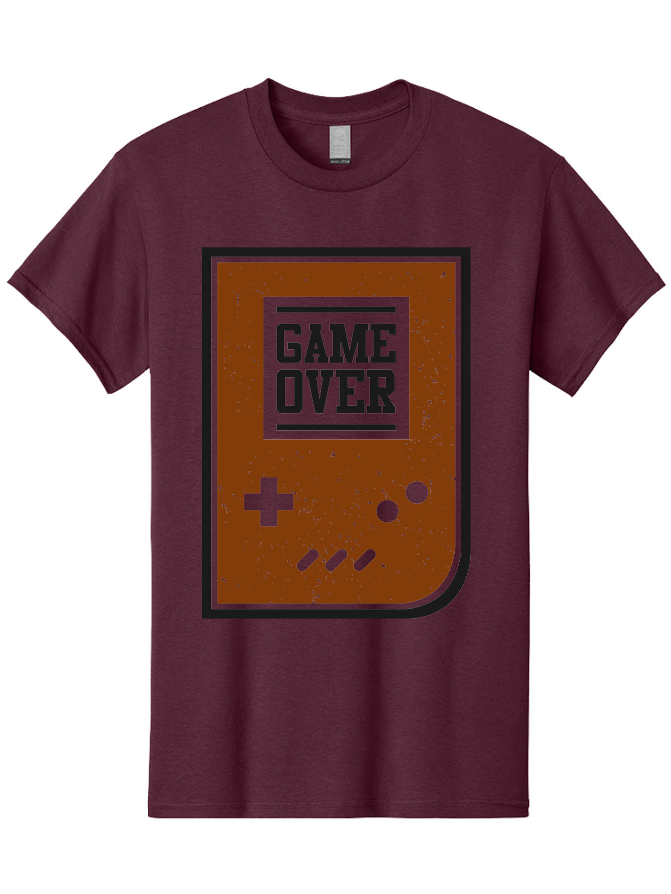 Game-Over Men'S Graphic Tee, 100% Cotton, Comfortable Casual Summer Wear, Machine Washable, Game Over Screen, Retro Video Game, Nostalgic Gaming, Classic Arcade, Pixel Art, Game Over Text, Old School Gaming, Vintage Console -  Aaa632