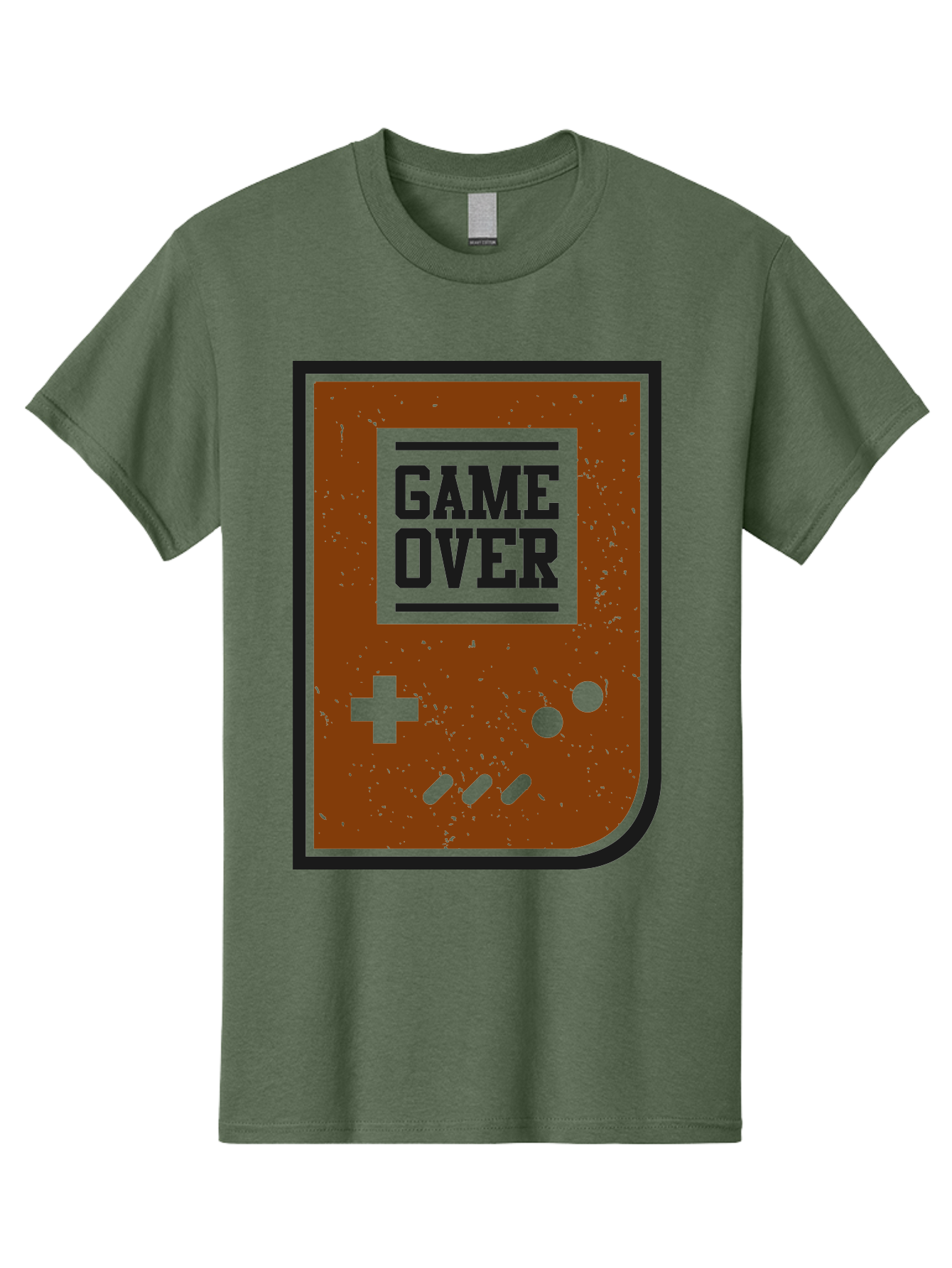 Game-Over Men'S Graphic Tee, 100% Cotton, Comfortable Casual Summer Wear, Machine Washable, Game Over Screen, Retro Video Game, Nostalgic Gaming, Classic Arcade, Pixel Art, Game Over Text, Old School Gaming, Vintage Console -  Aaa632