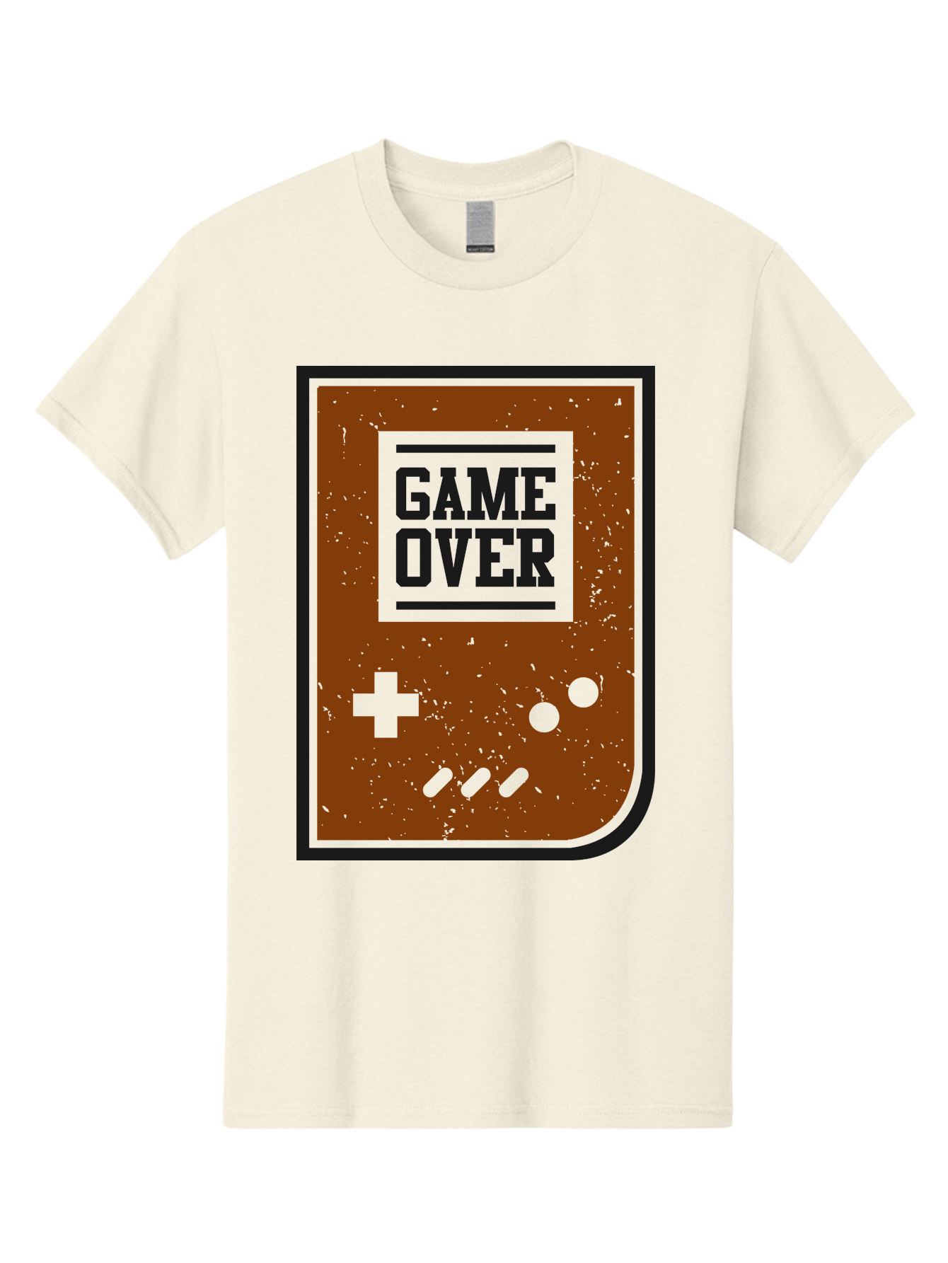 Game-Over Men'S Graphic Tee, 100% Cotton, Comfortable Casual Summer Wear, Machine Washable, Game Over Screen, Retro Video Game, Nostalgic Gaming, Classic Arcade, Pixel Art, Game Over Text, Old School Gaming, Vintage Console -  Aaa632