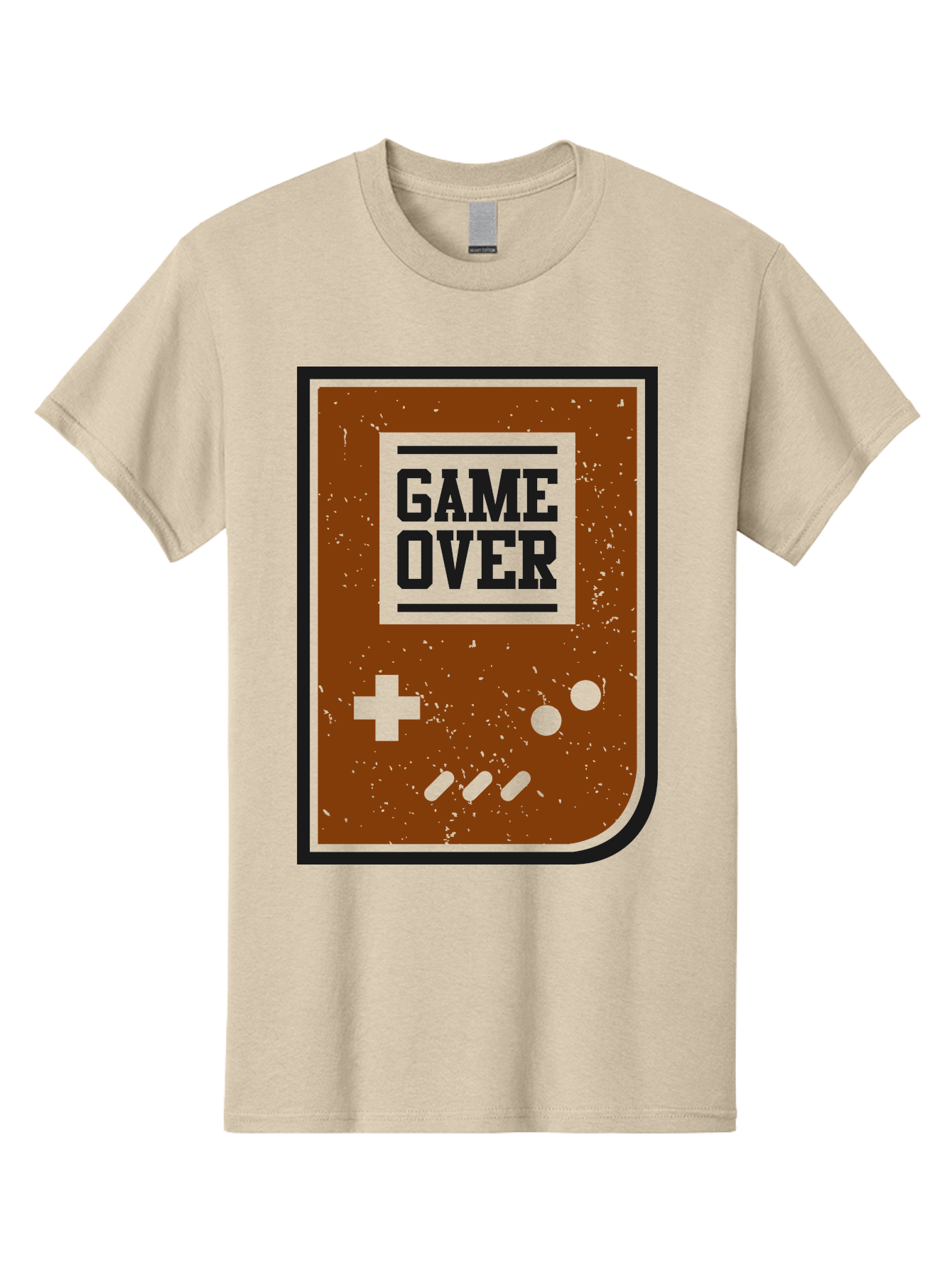 Game-Over Men'S Graphic Tee, 100% Cotton, Comfortable Casual Summer Wear, Machine Washable, Game Over Screen, Retro Video Game, Nostalgic Gaming, Classic Arcade, Pixel Art, Game Over Text, Old School Gaming, Vintage Console -  Aaa632