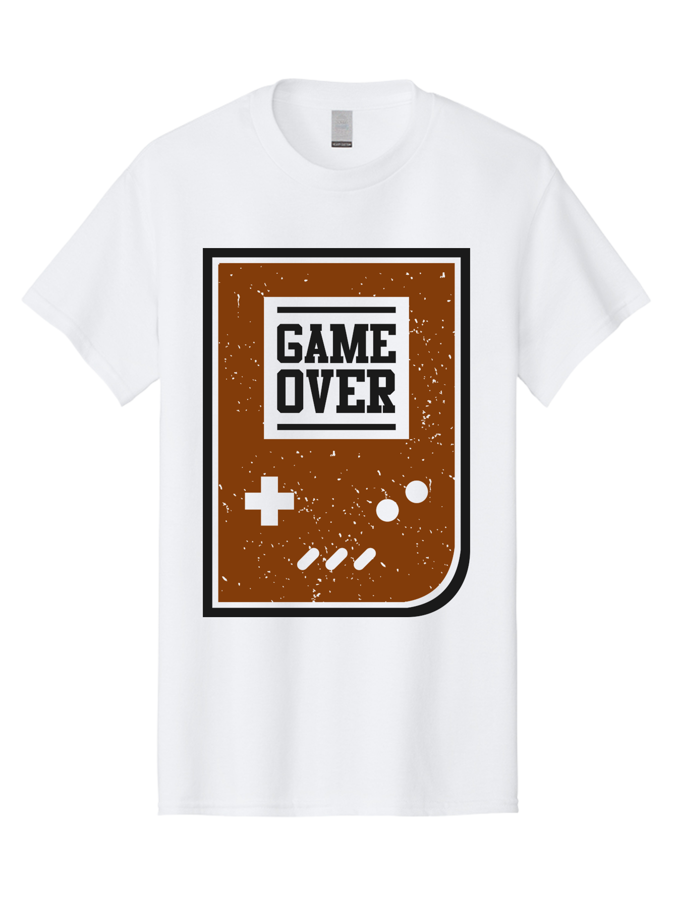 Game-Over Men'S Graphic Tee, 100% Cotton, Comfortable Casual Summer Wear, Machine Washable, Game Over Screen, Retro Video Game, Nostalgic Gaming, Classic Arcade, Pixel Art, Game Over Text, Old School Gaming, Vintage Console -  Aaa632