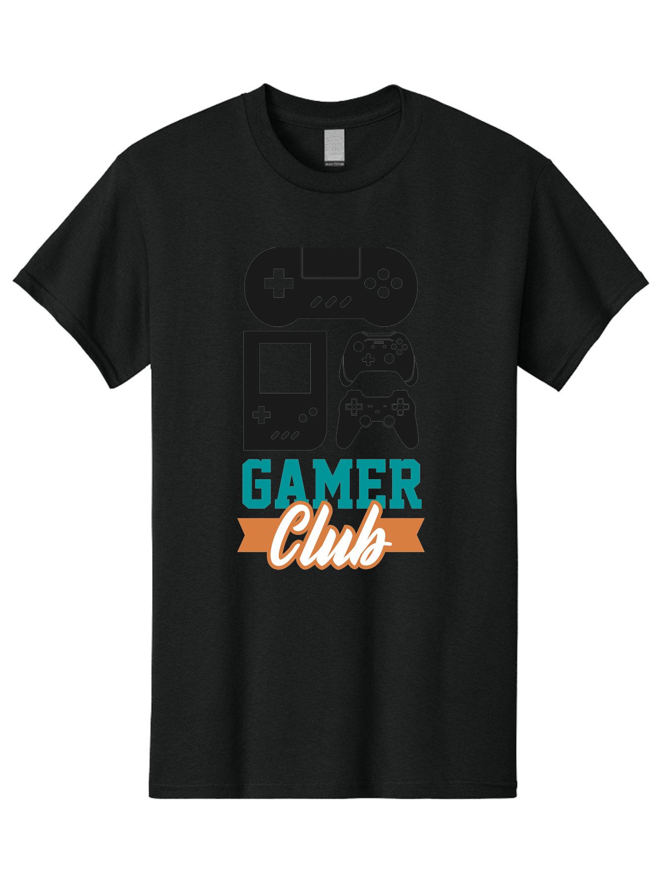 Gamer-Club Men'S Graphic Tee, 100% Cotton, Comfortable Casual Summer Wear, Machine Washable, Gaming Club, Gamer Community, Game Controllers, Video Games, Gamepad, Gaming Console, Game Controller Graphics, Gaming Accessories, Game Night -  Aaa633